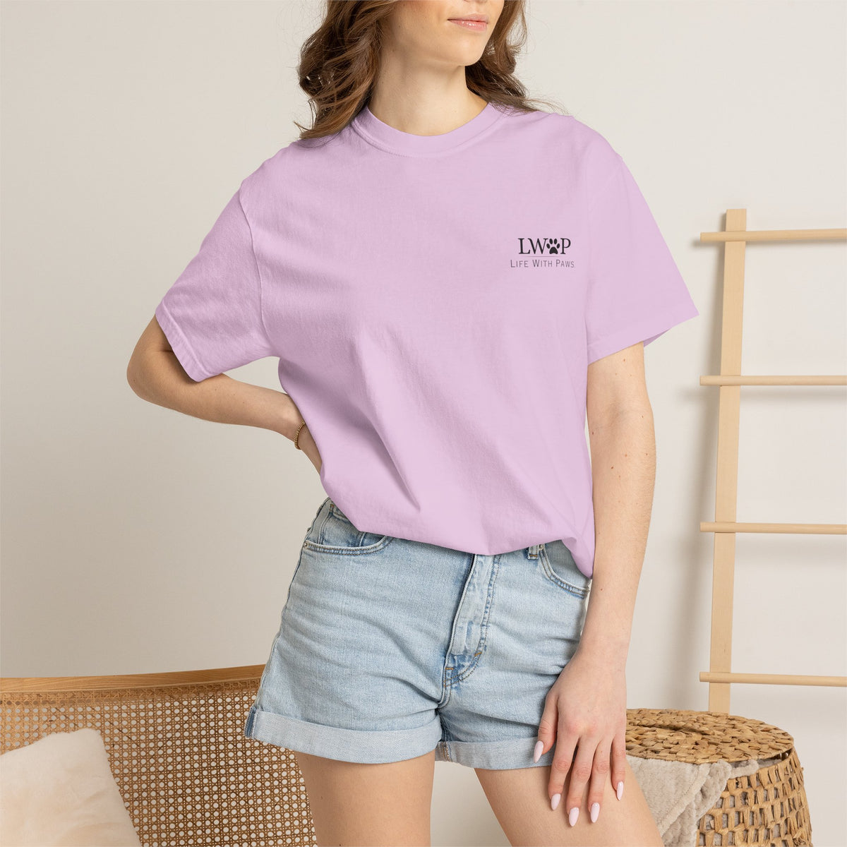 Life With Paws Grooming Salon T-Shirt — Logo Tee with Manahawkin NJ & Phone Number