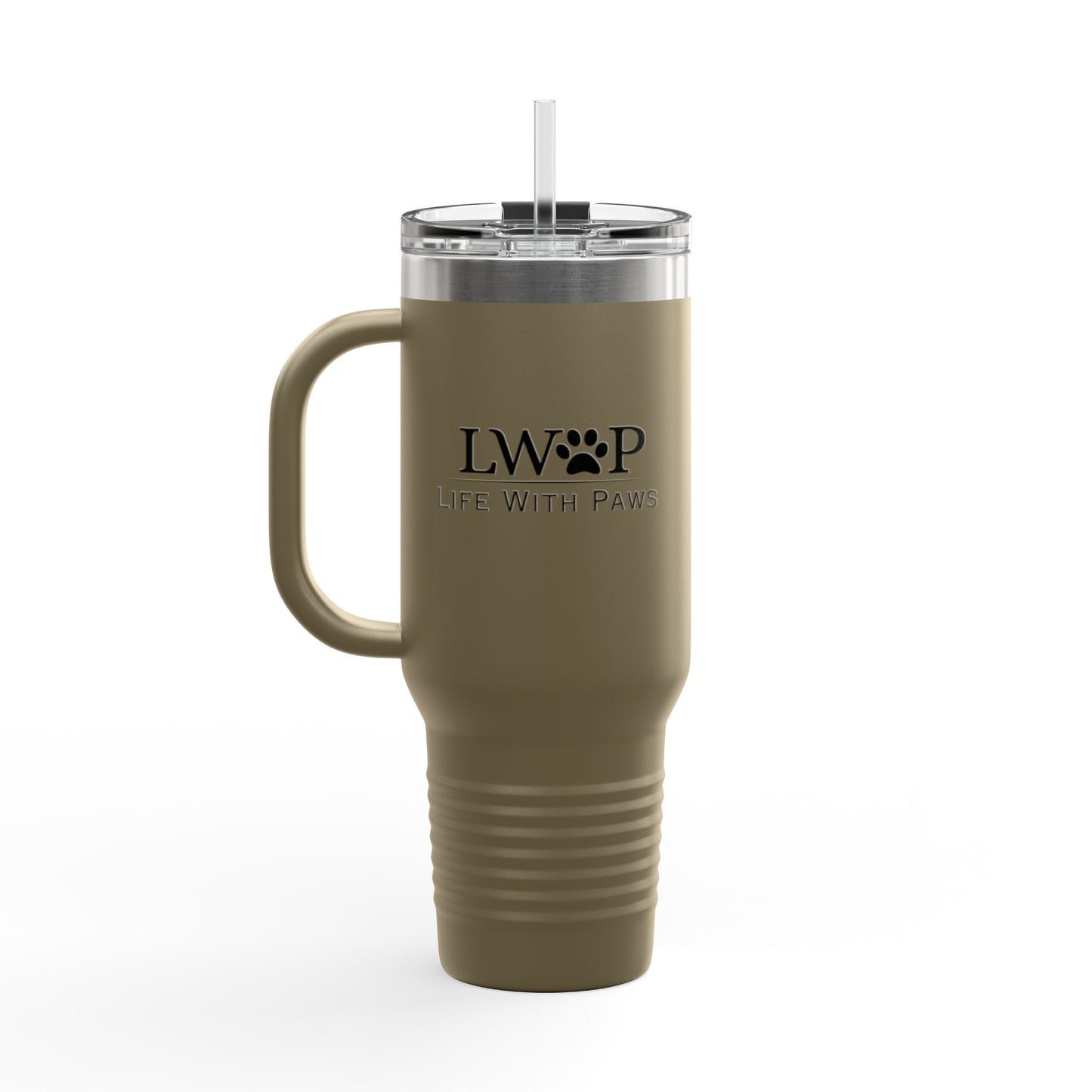 Travel Mug - Pet Lover Logo Symbol for Paws Grooming Salon Design