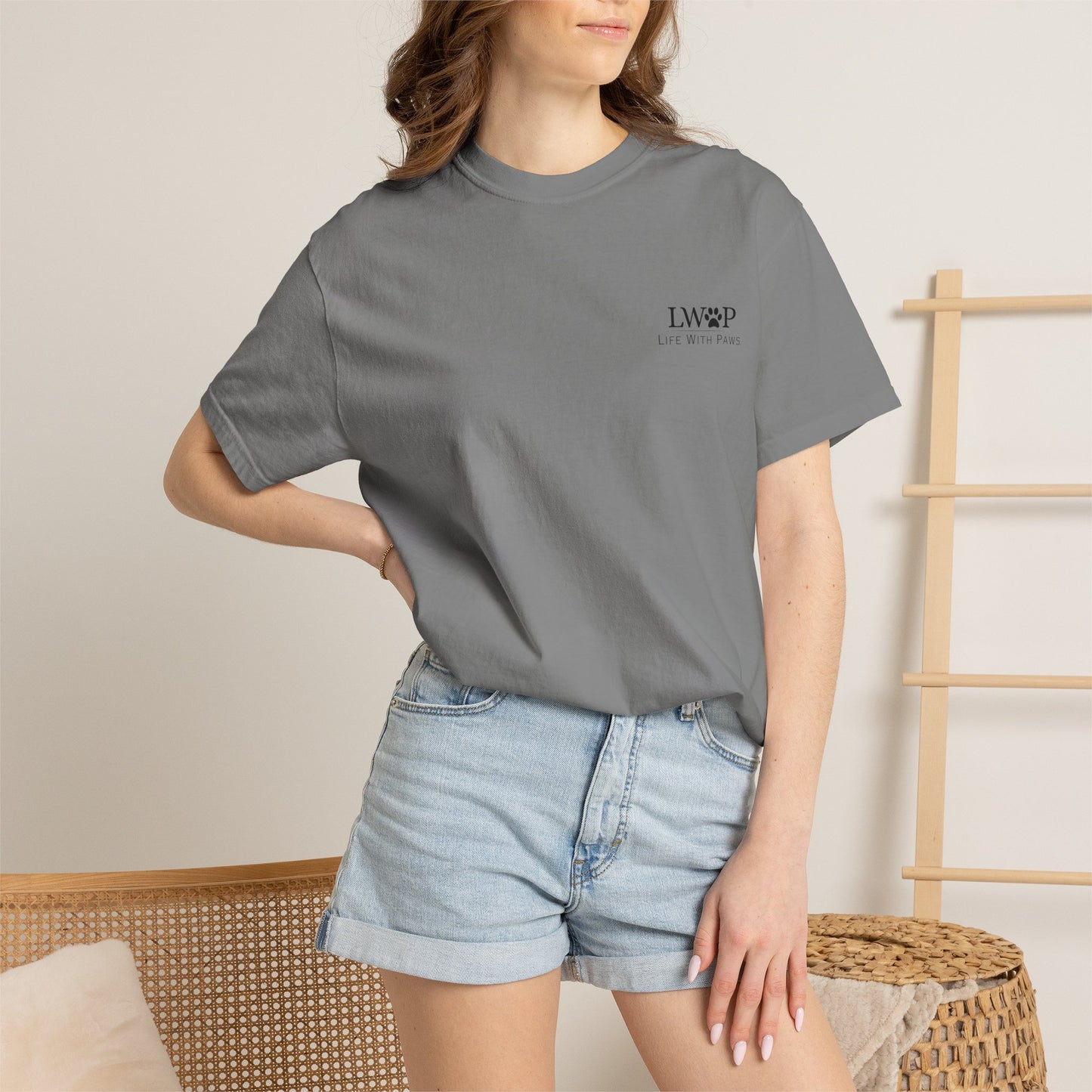 Life With Paws Grooming Salon T-Shirt — Logo Tee with Manahawkin NJ & Phone Number