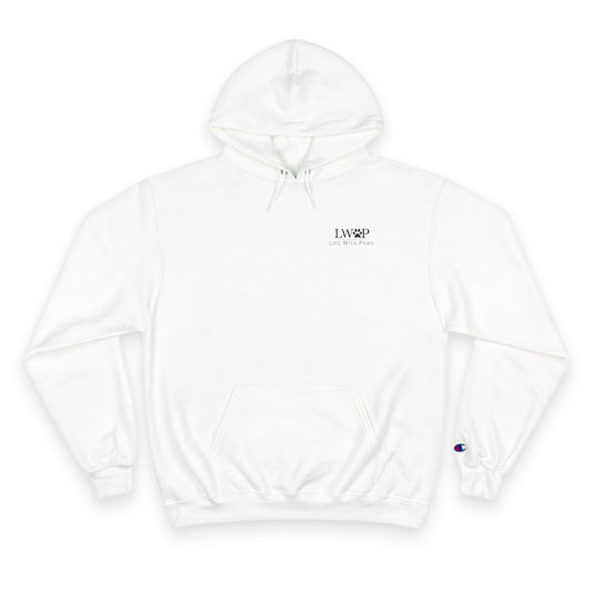 Life With Paws Champion Hoodie — Pet Grooming Logo Pullover ("Where Pets Feel Fabulous")