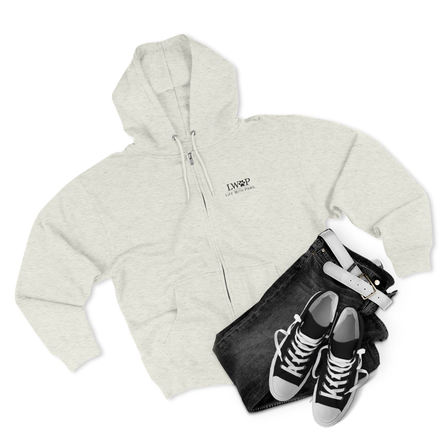 Life With Paws Zip Hoodie – Cozy Dog Grooming Zip-Up for Pet Lovers