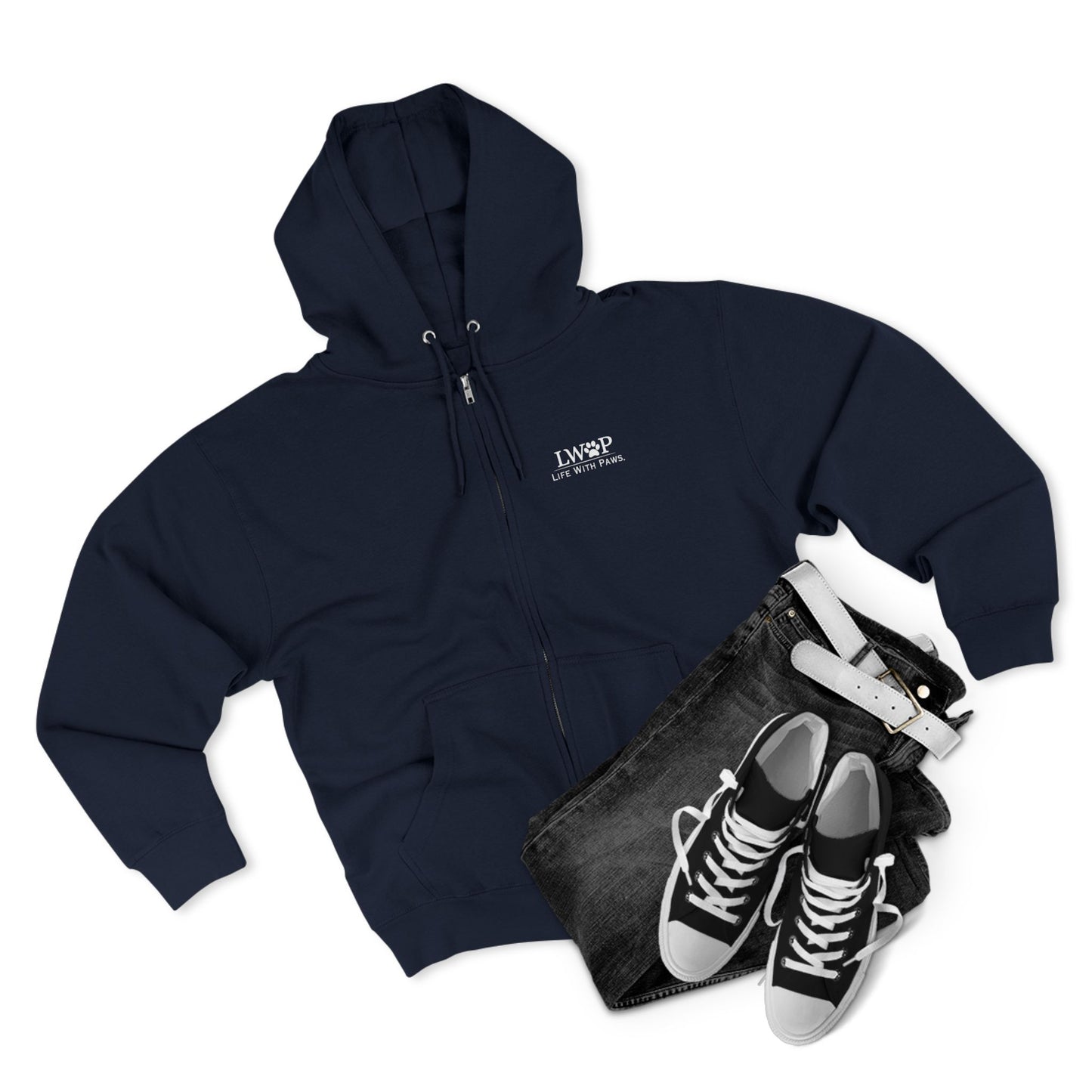 Life With Paws Zip Hoodie – Cozy Dog Grooming Zip-Up for Pet Lovers