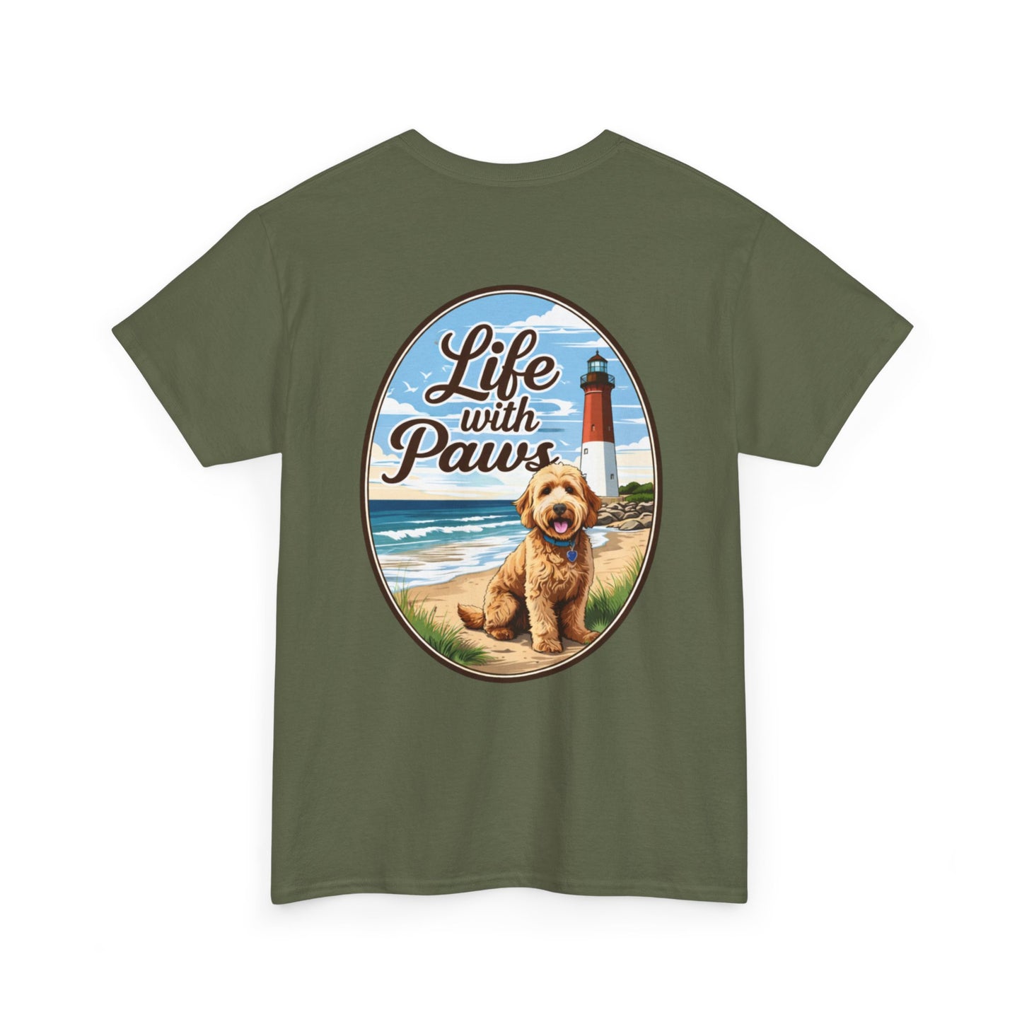Life With Paws Beach Dog T-Shirt