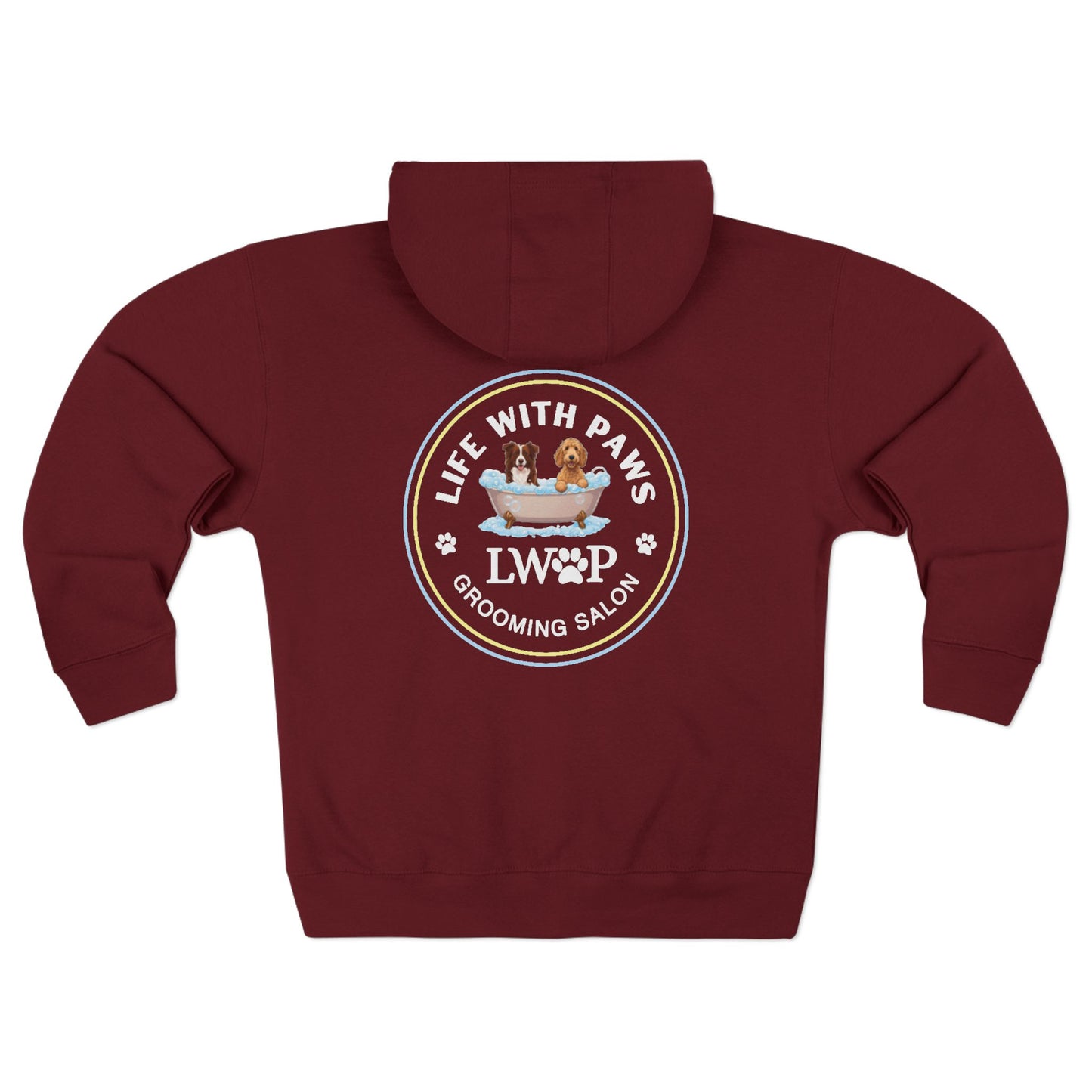 Life With Paws Zip Hoodie – Cozy Dog Grooming Zip-Up for Pet Lovers