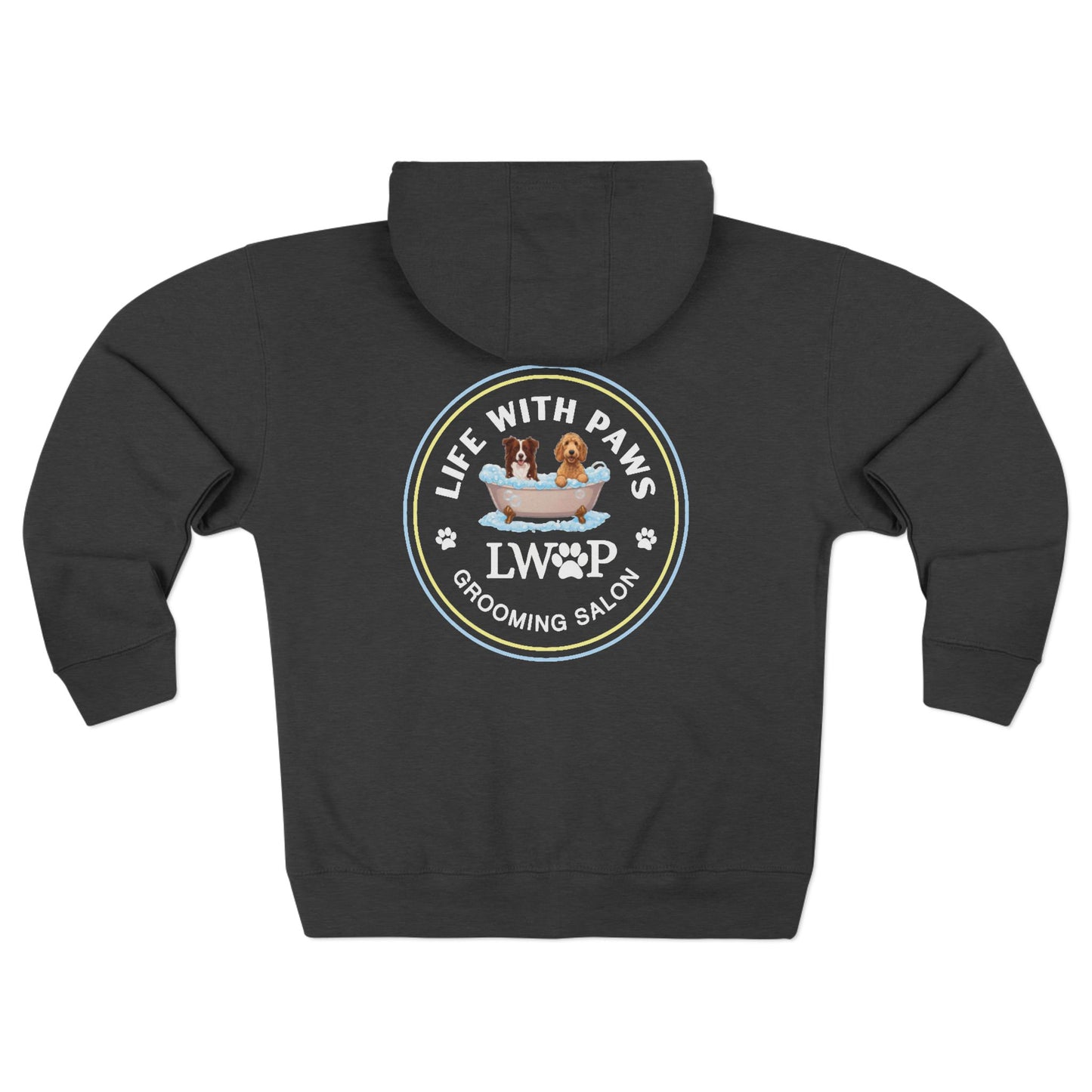 Life With Paws Zip Hoodie – Cozy Dog Grooming Zip-Up for Pet Lovers