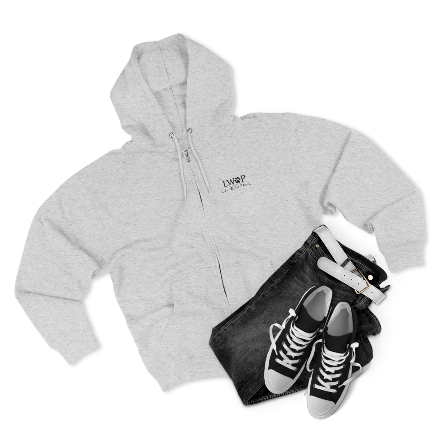 Life With Paws Zip Hoodie – Cozy Dog Grooming Zip-Up for Pet Lovers