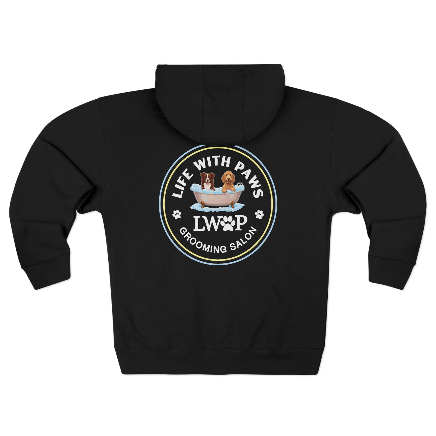 Life With Paws Zip Hoodie – Cozy Dog Grooming Zip-Up for Pet Lovers