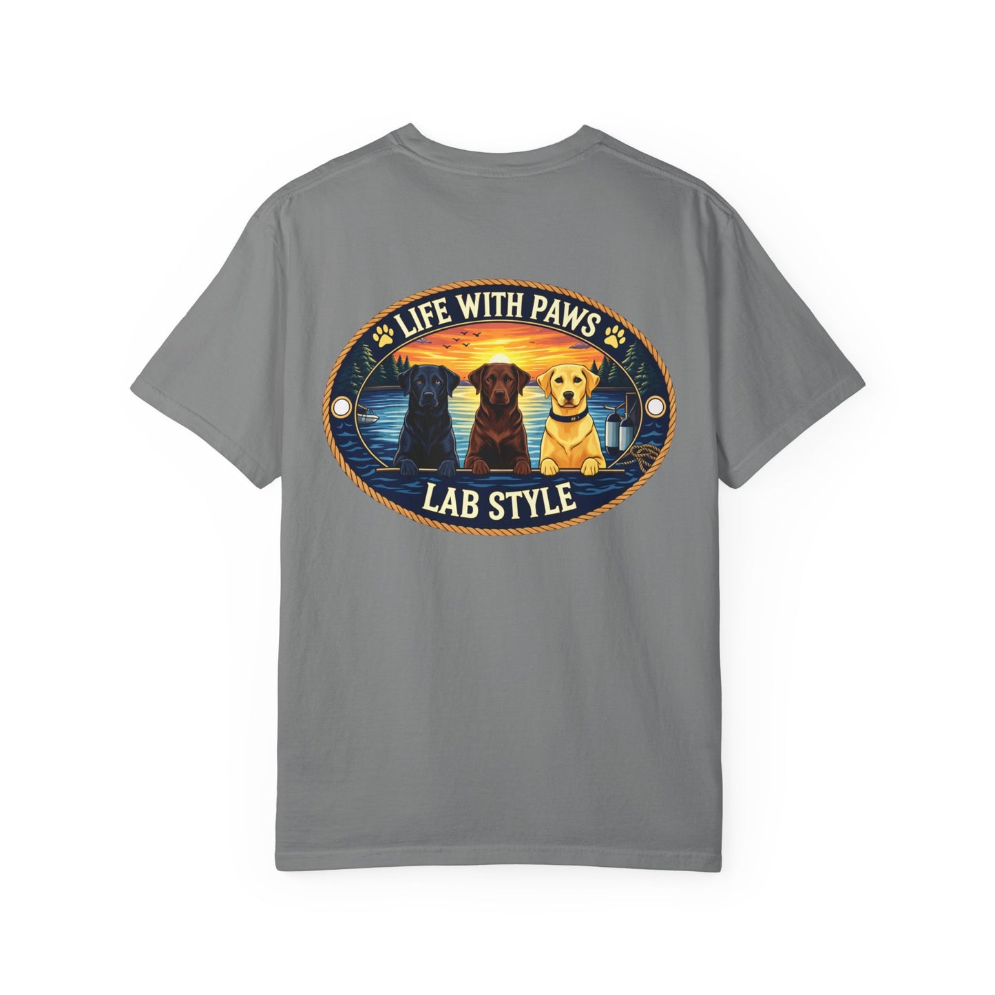 Life With Paws Lab Style T-Shirt — Labrador Dog Graphic Tee