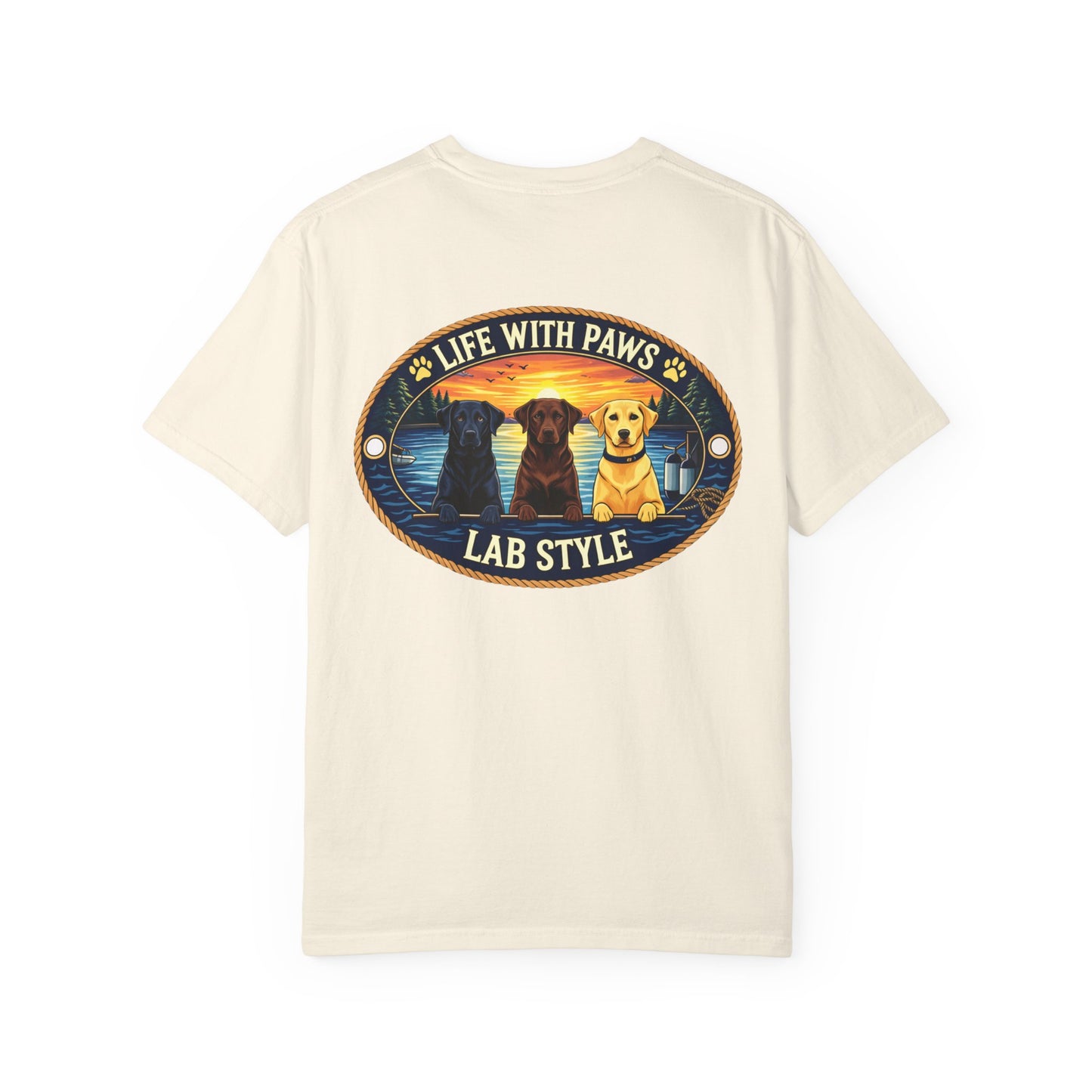 Life With Paws Lab Style T-Shirt — Labrador Dog Graphic Tee