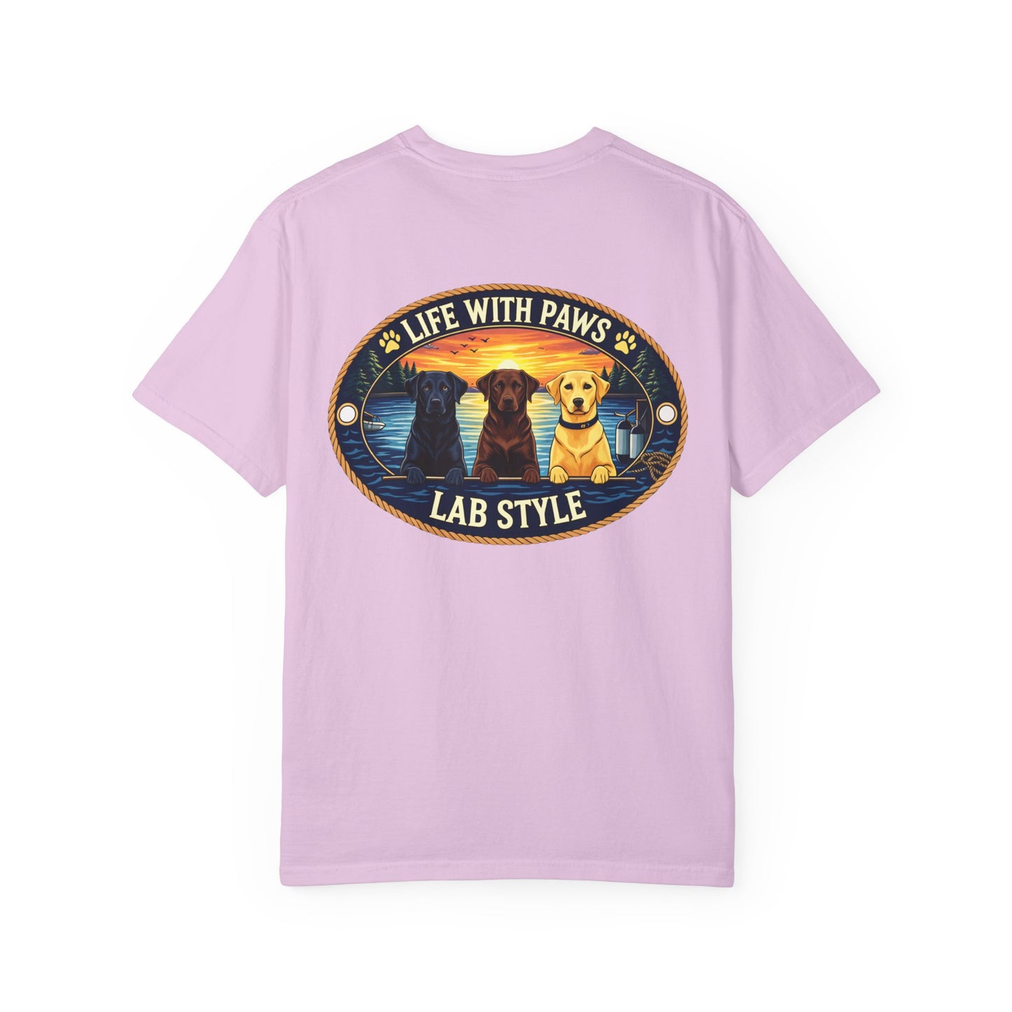 Life With Paws Lab Style T-Shirt — Labrador Dog Graphic Tee