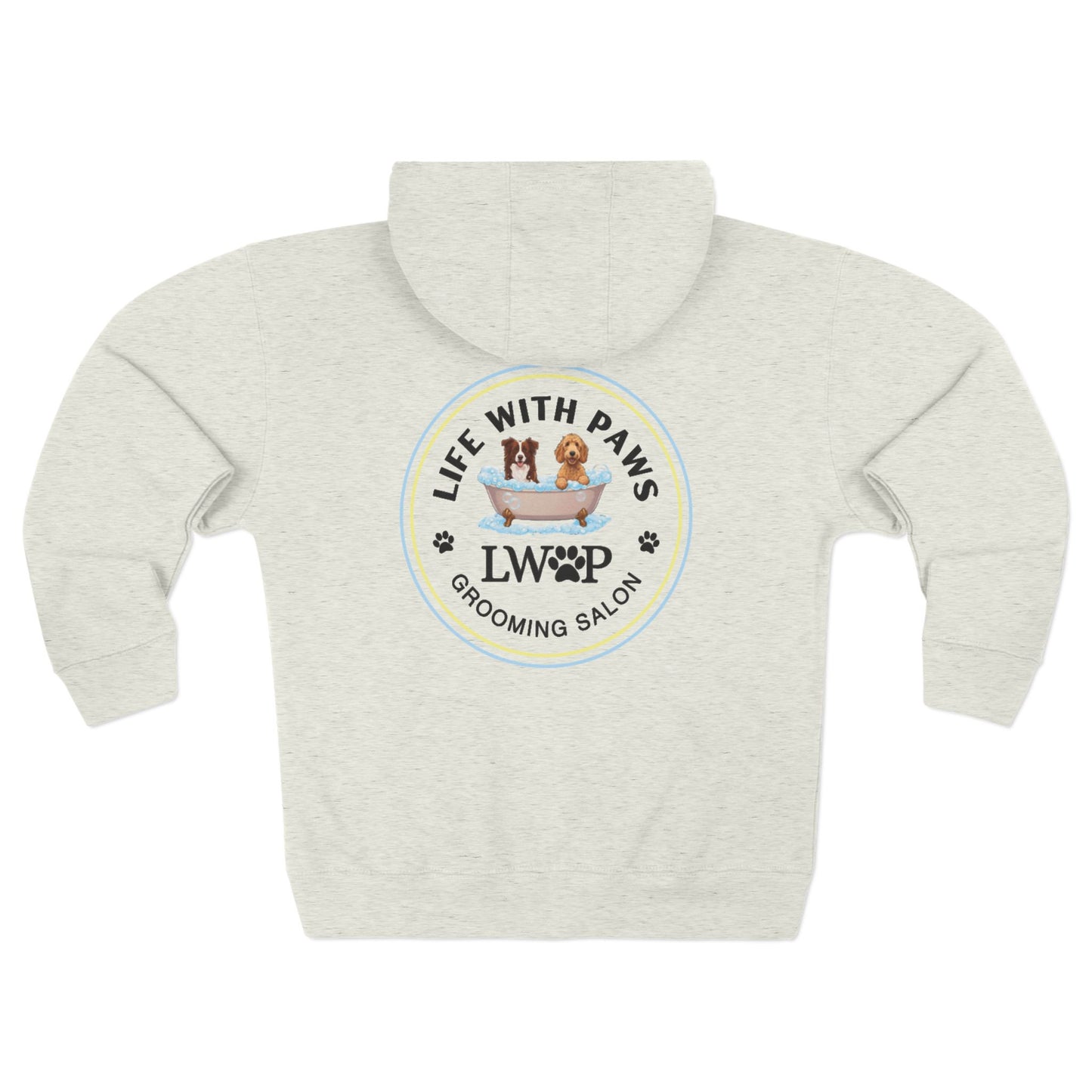 Life With Paws Zip Hoodie – Cozy Dog Grooming Zip-Up for Pet Lovers