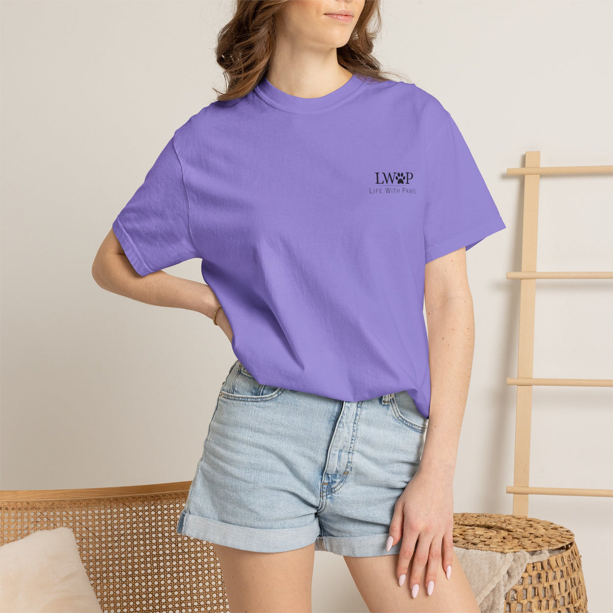 Life With Paws Grooming Salon T-Shirt — Logo Tee with Manahawkin NJ & Phone Number