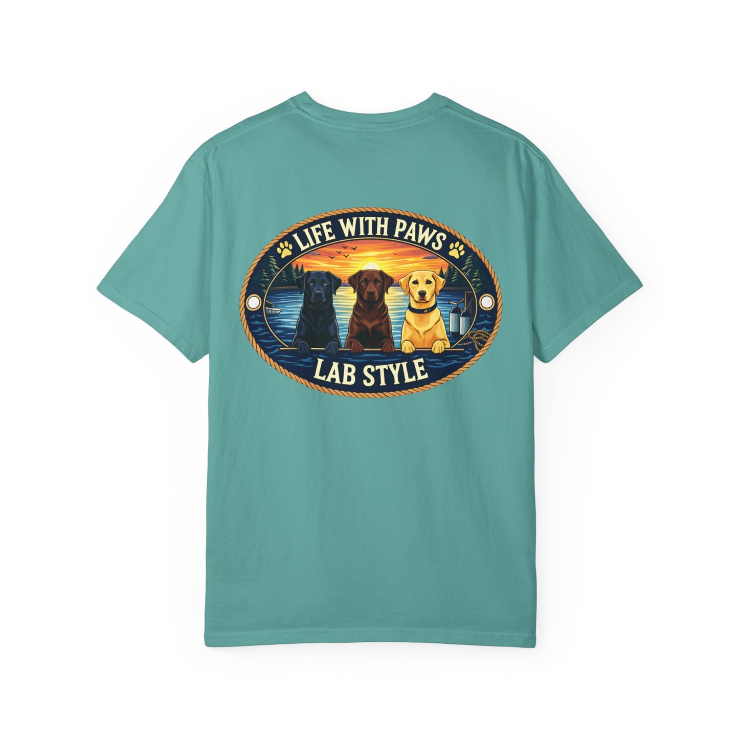 Life With Paws Lab Style T-Shirt — Labrador Dog Graphic Tee