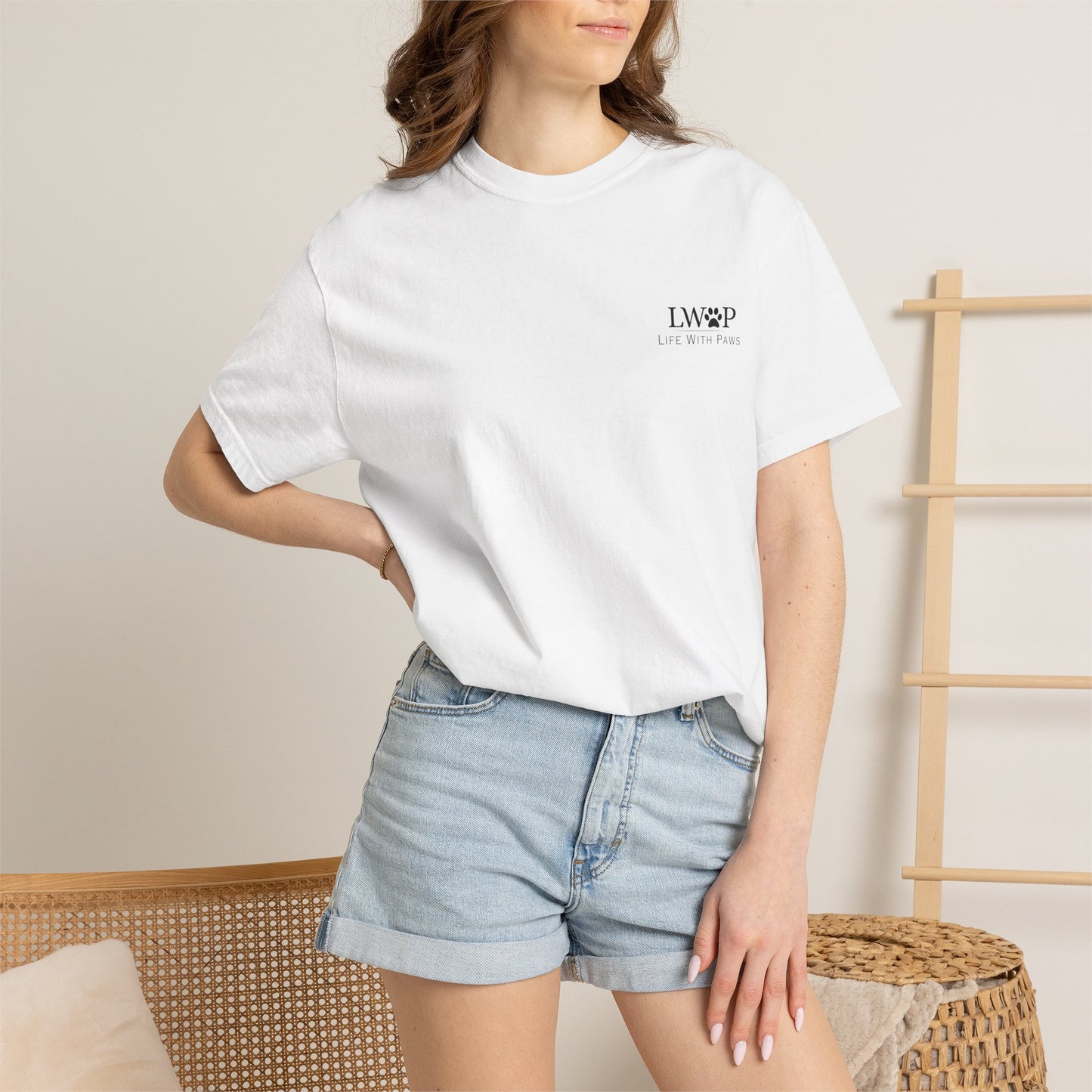 Life With Paws Grooming Salon T-Shirt — Logo Tee with Manahawkin NJ & Phone Number