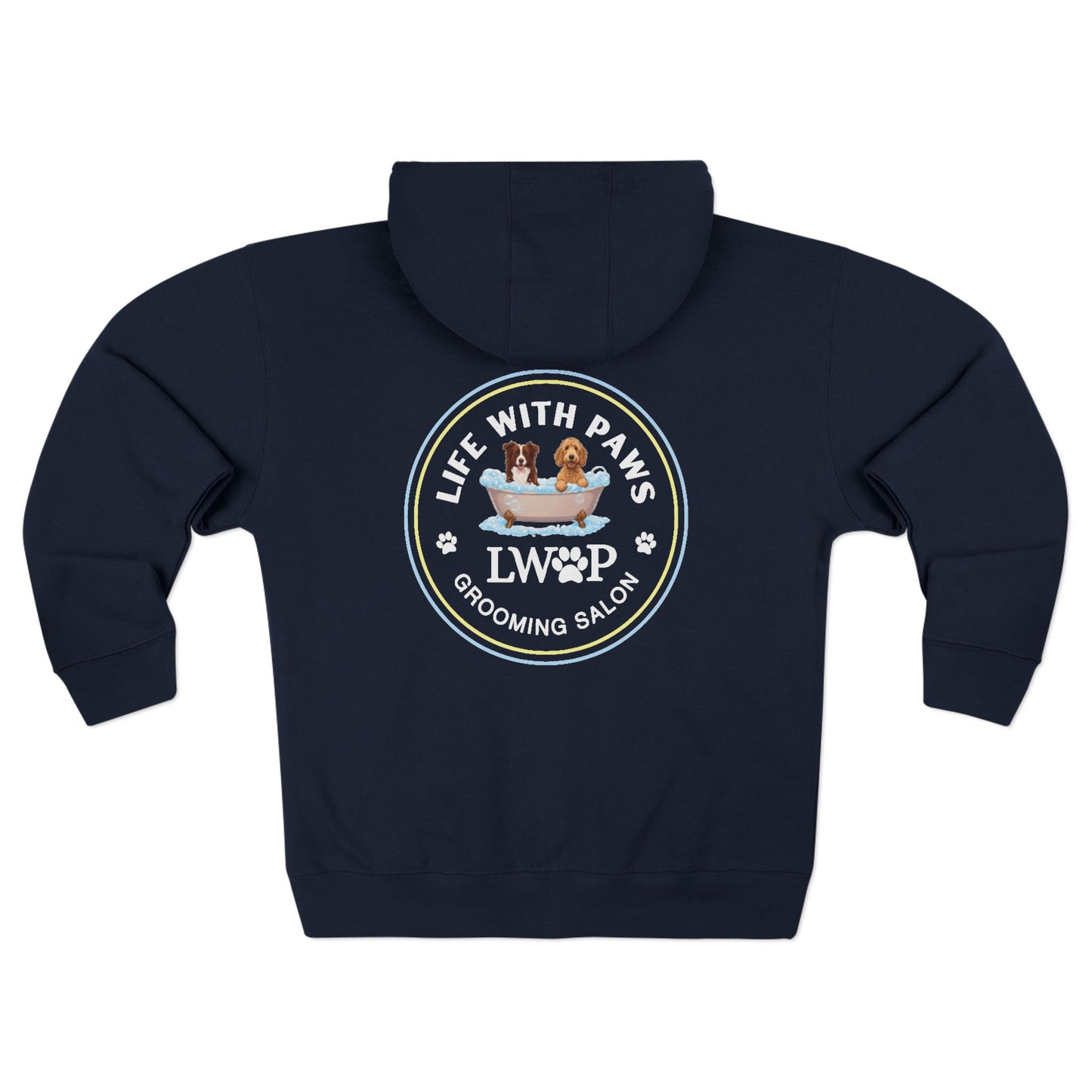 Life With Paws Zip Hoodie – Cozy Dog Grooming Zip-Up for Pet Lovers