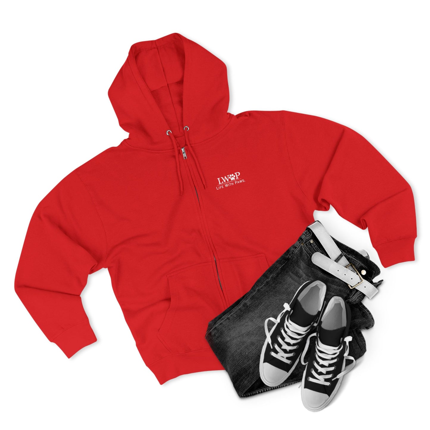 Life With Paws Zip Hoodie – Cozy Dog Grooming Zip-Up for Pet Lovers