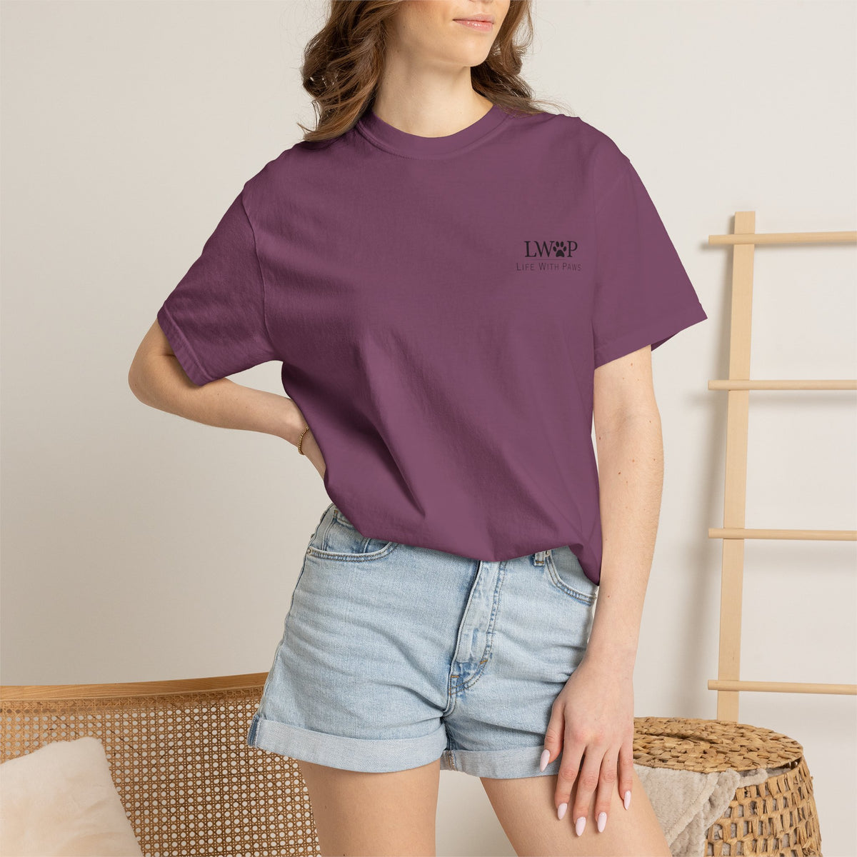 Life With Paws Grooming Salon T-Shirt — Logo Tee with Manahawkin NJ & Phone Number