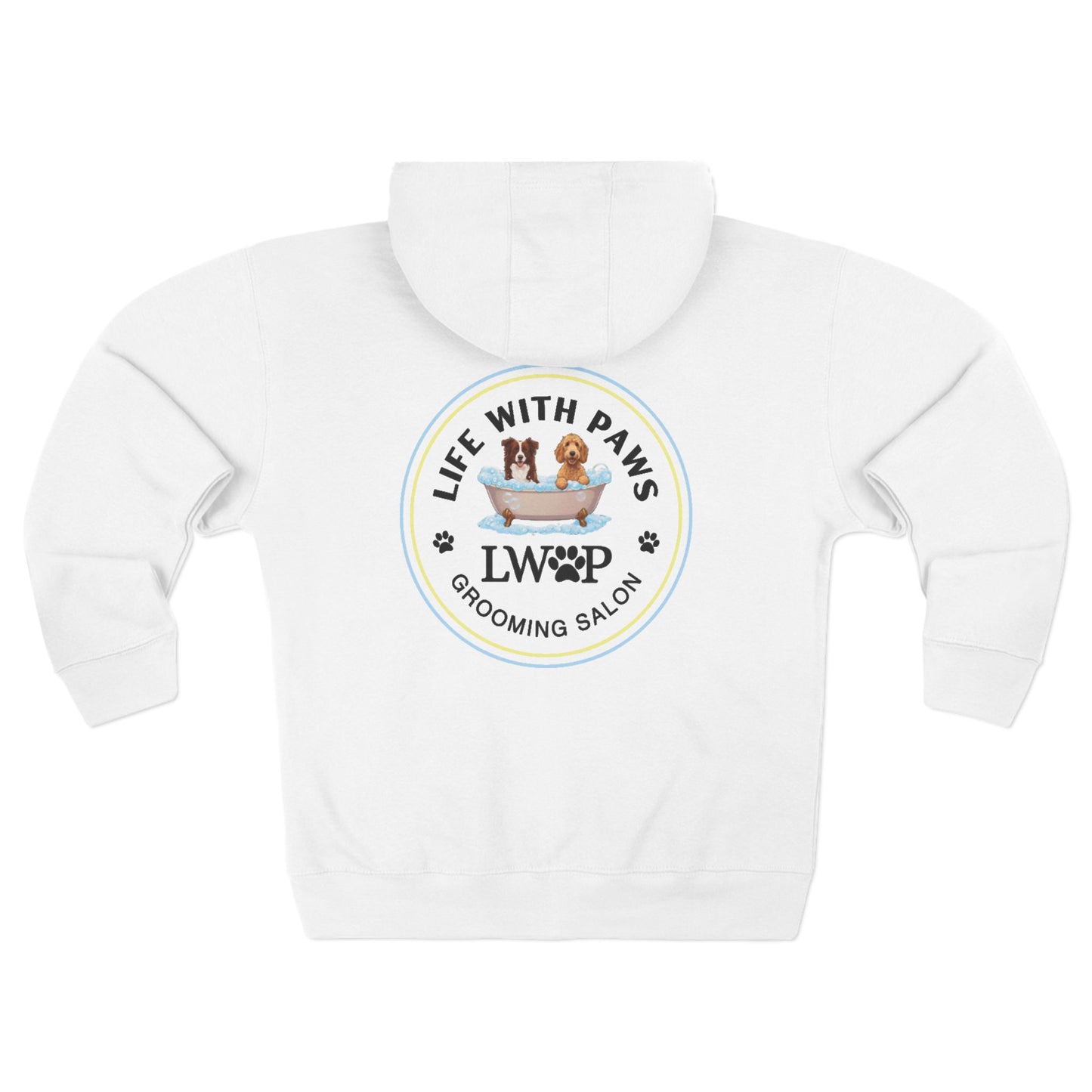 Life With Paws Zip Hoodie – Cozy Dog Grooming Zip-Up for Pet Lovers