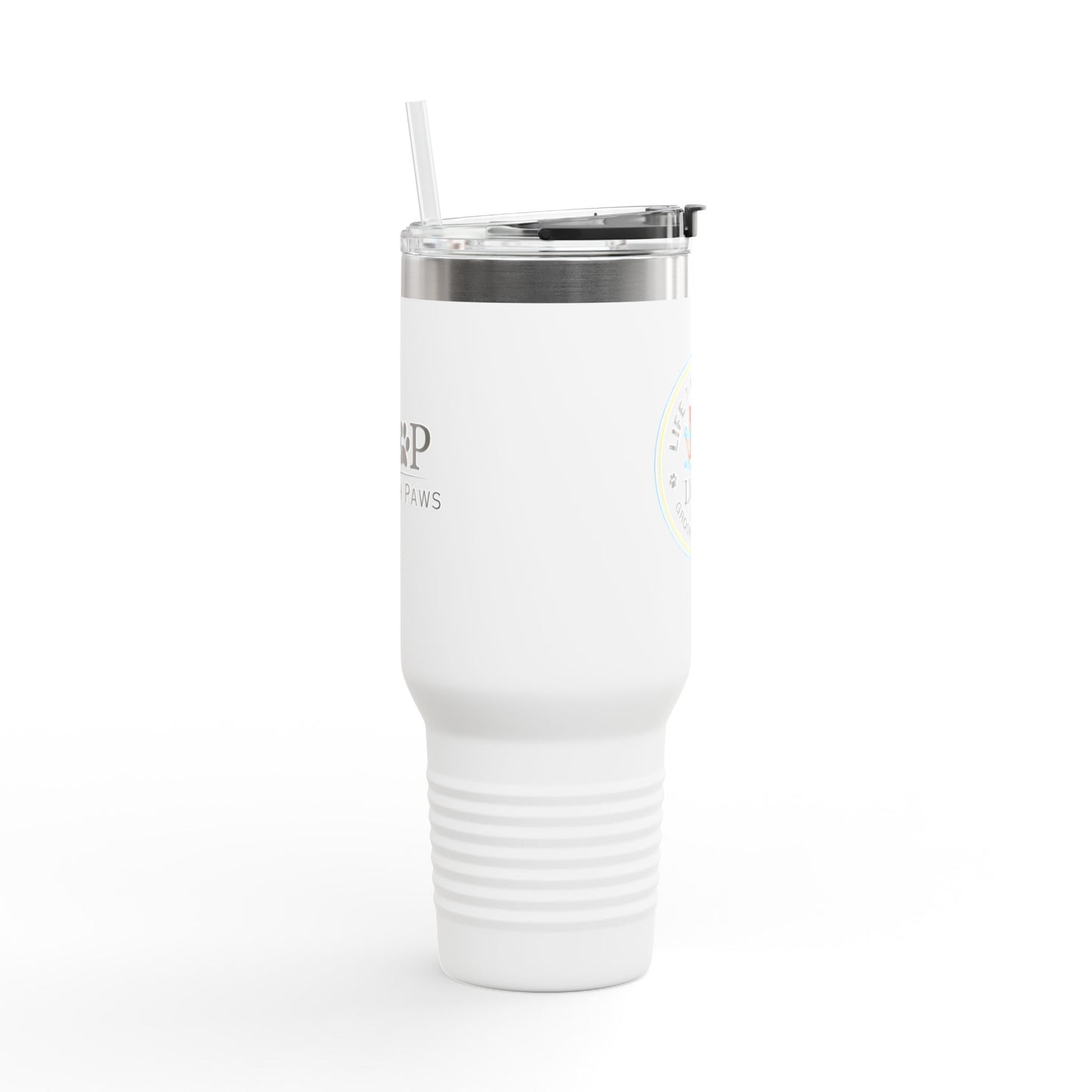 Travel Mug - Pet Lover Logo Symbol for Paws Grooming Salon Design