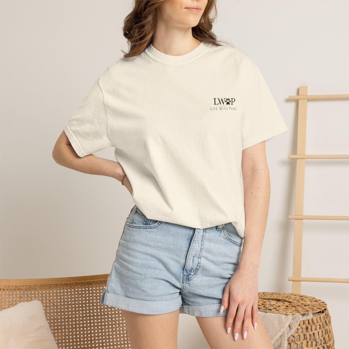Life With Paws Grooming Salon T-Shirt — Logo Tee with Manahawkin NJ & Phone Number