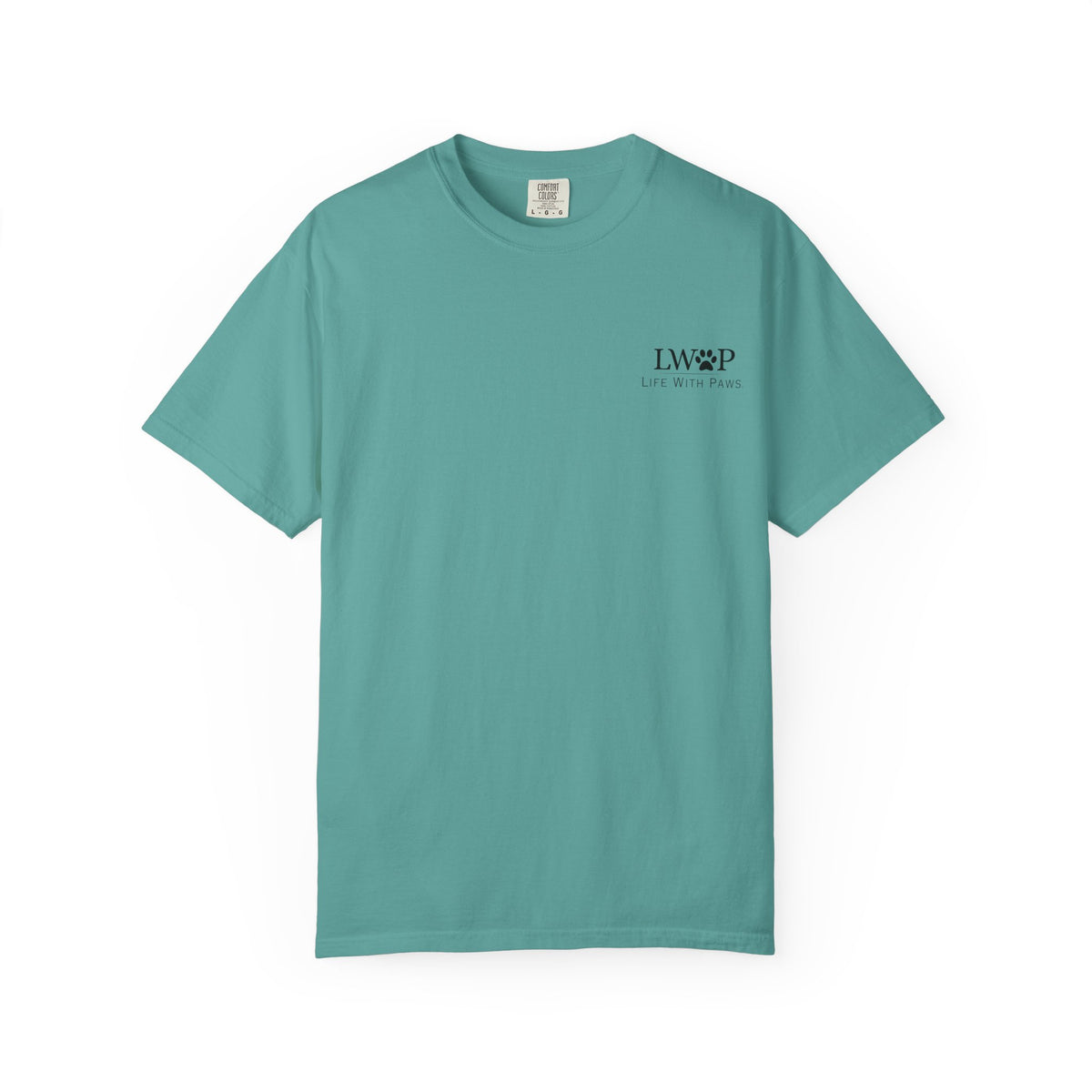 Life With Paws Grooming Salon T-Shirt — Logo Tee with Manahawkin NJ & Phone Number