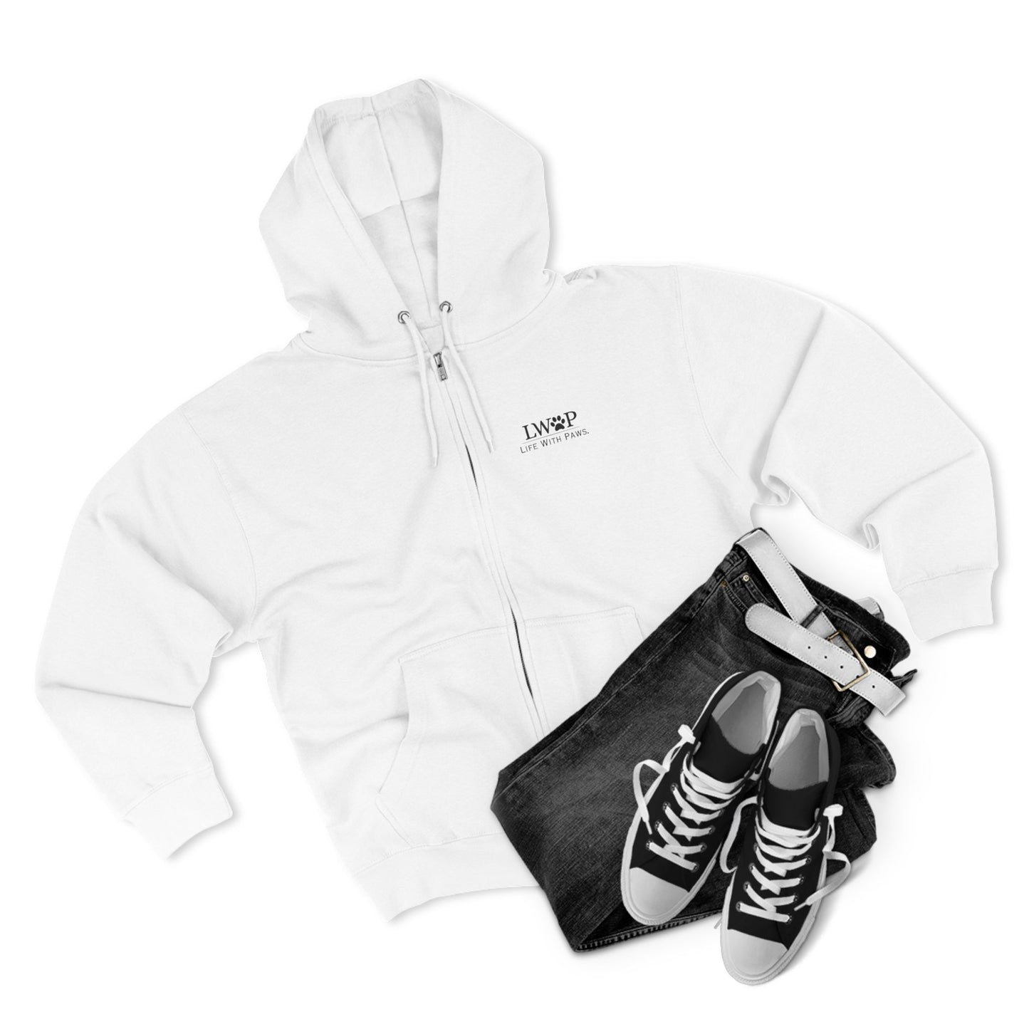 Life With Paws Zip Hoodie – Cozy Dog Grooming Zip-Up for Pet Lovers