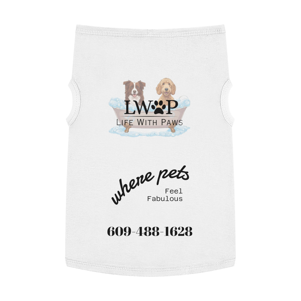Life With Paws Pet Tank Top – Dog Paw Print Graphic Shirt for Small Dogs