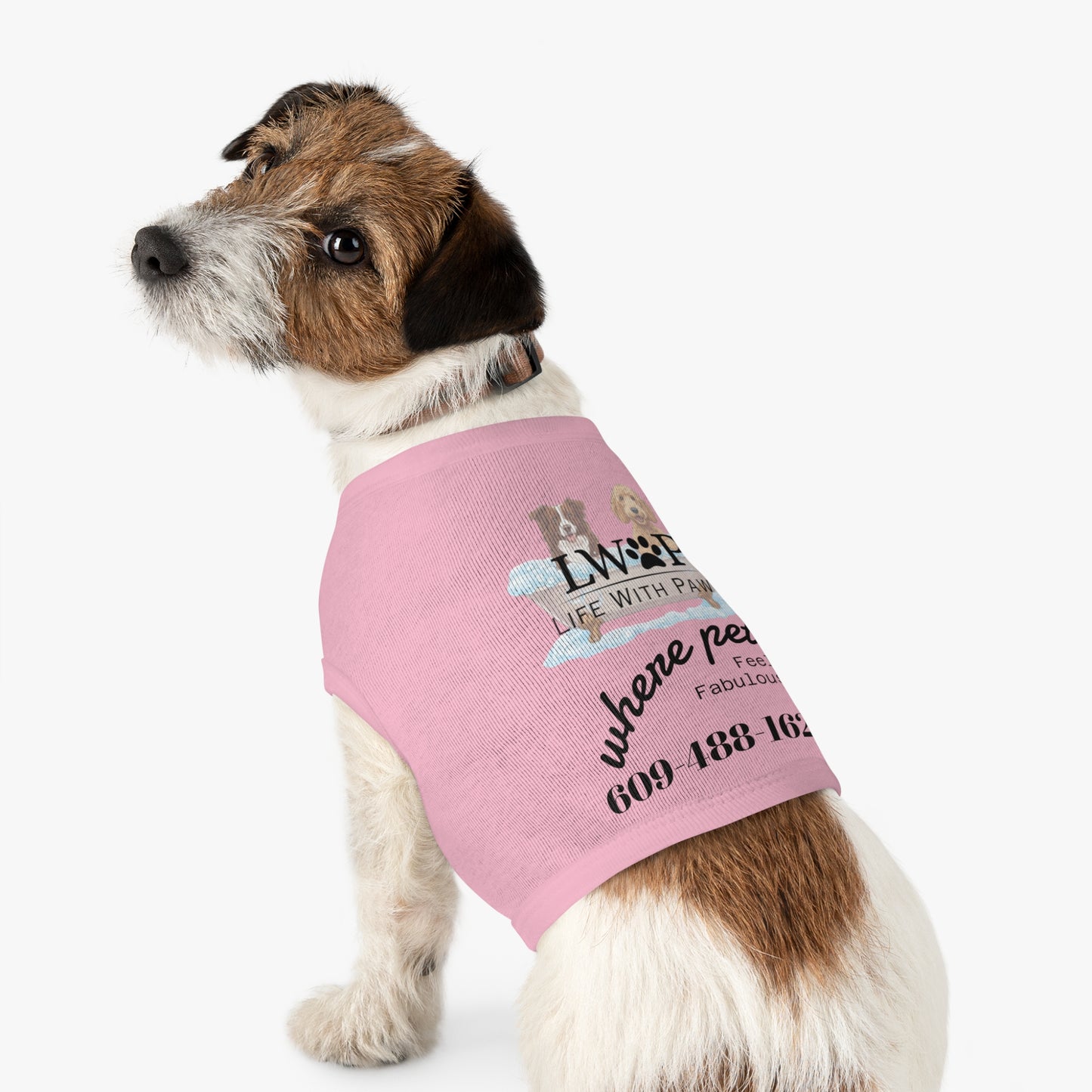 Life With Paws Pet Tank Top – Dog Paw Print Graphic Shirt for Small Dogs
