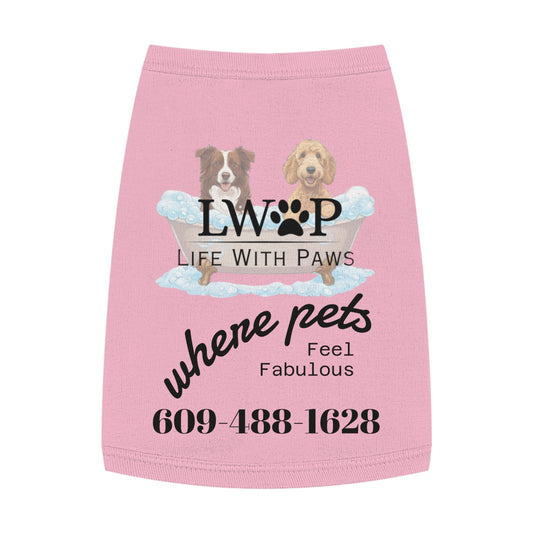 Life With Paws Pet Tank Top – Dog Paw Print Graphic Shirt for Small Dogs