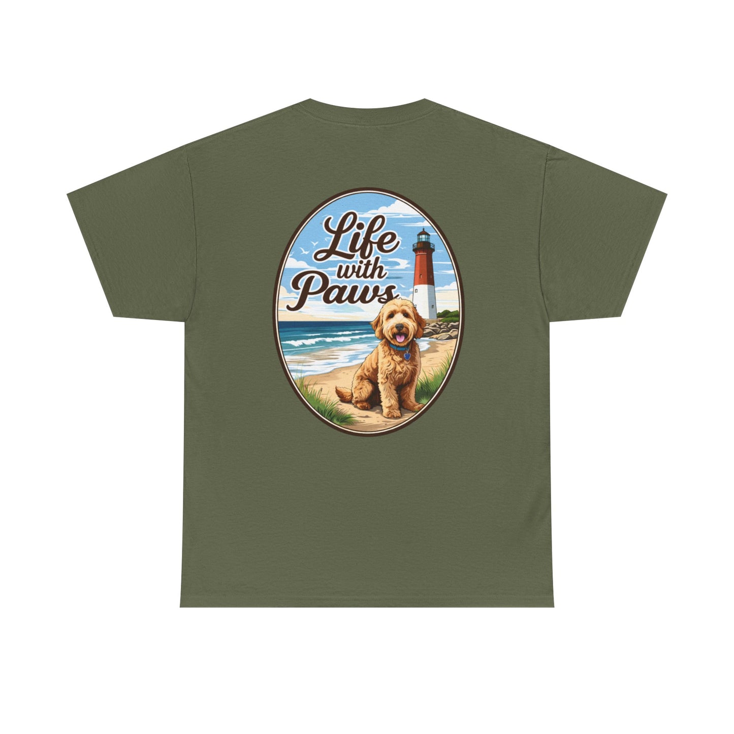 Life With Paws Beach Dog T-Shirt