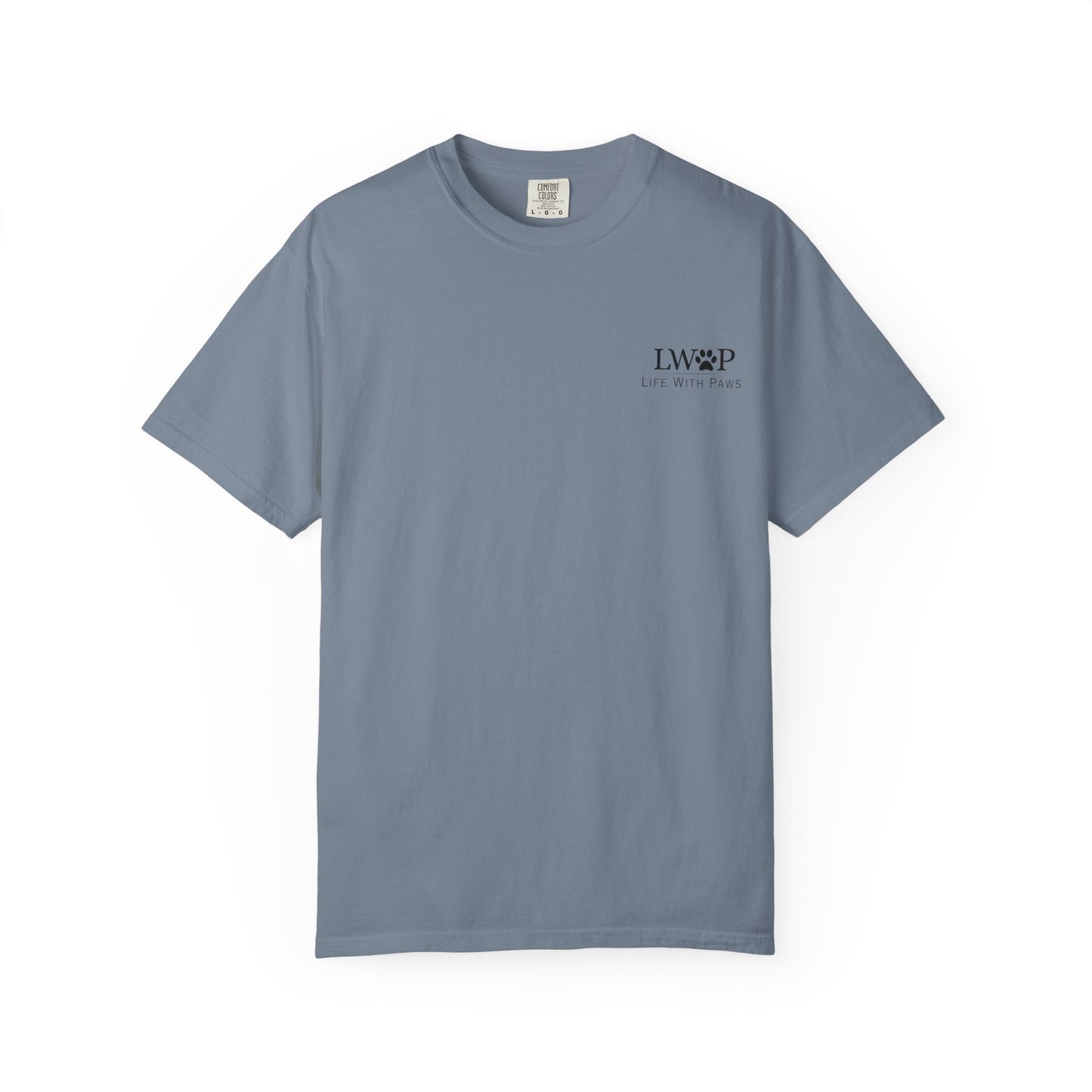 Life With Paws Grooming Salon T-Shirt — Logo Tee with Manahawkin NJ & Phone Number