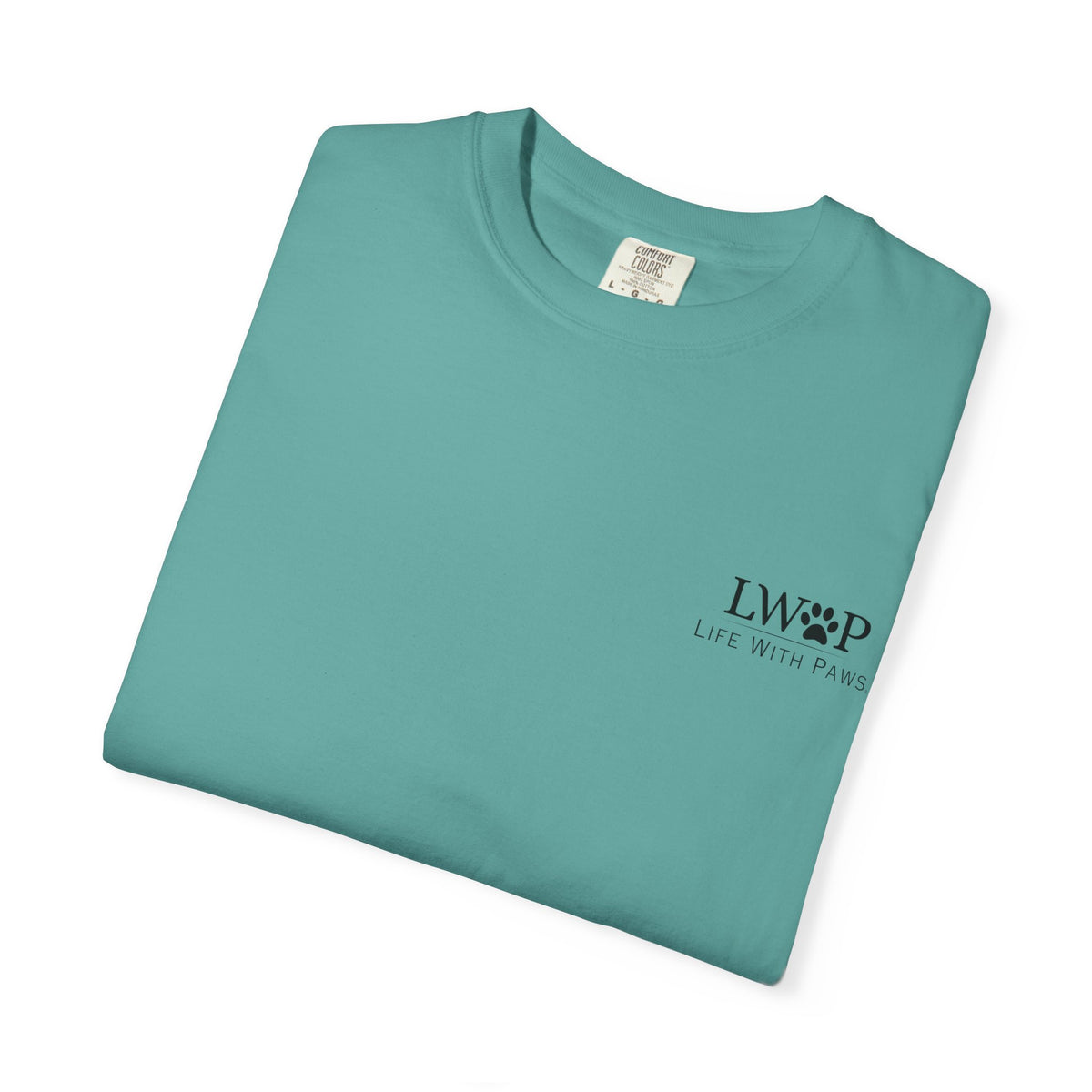 Life With Paws Grooming Salon T-Shirt — Logo Tee with Manahawkin NJ & Phone Number