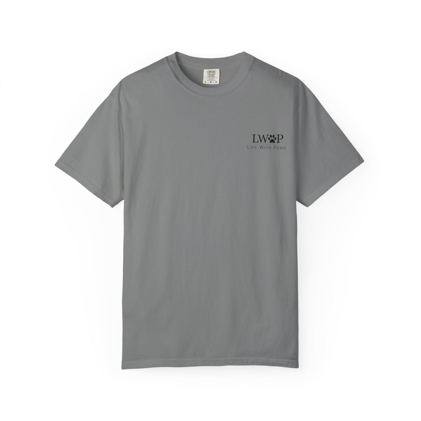 Life With Paws Grooming Salon T-Shirt — Logo Tee with Manahawkin NJ & Phone Number