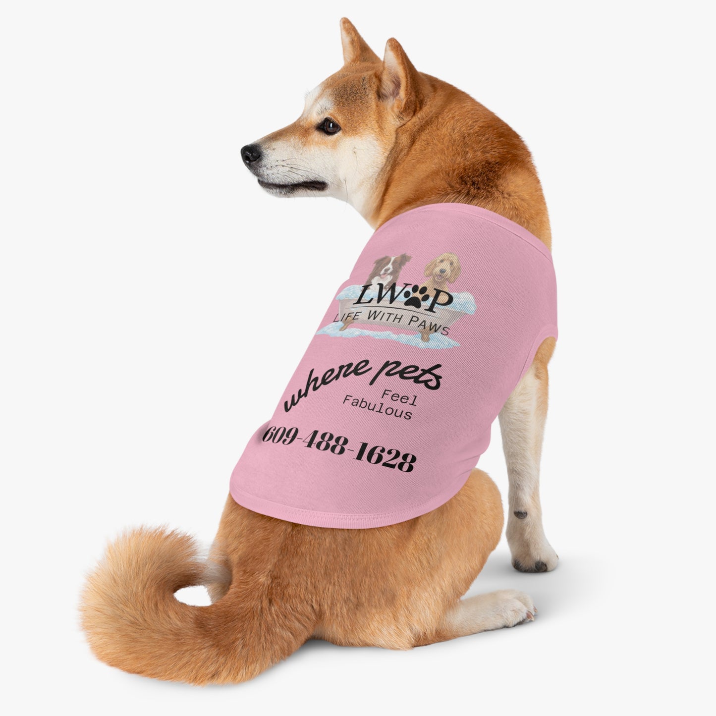 Life With Paws Pet Tank Top – Dog Paw Print Graphic Shirt for Small Dogs