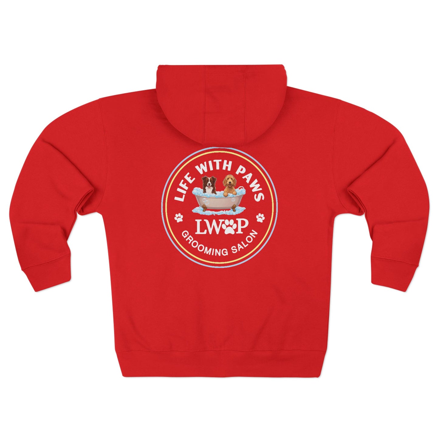 Life With Paws Zip Hoodie – Cozy Dog Grooming Zip-Up for Pet Lovers