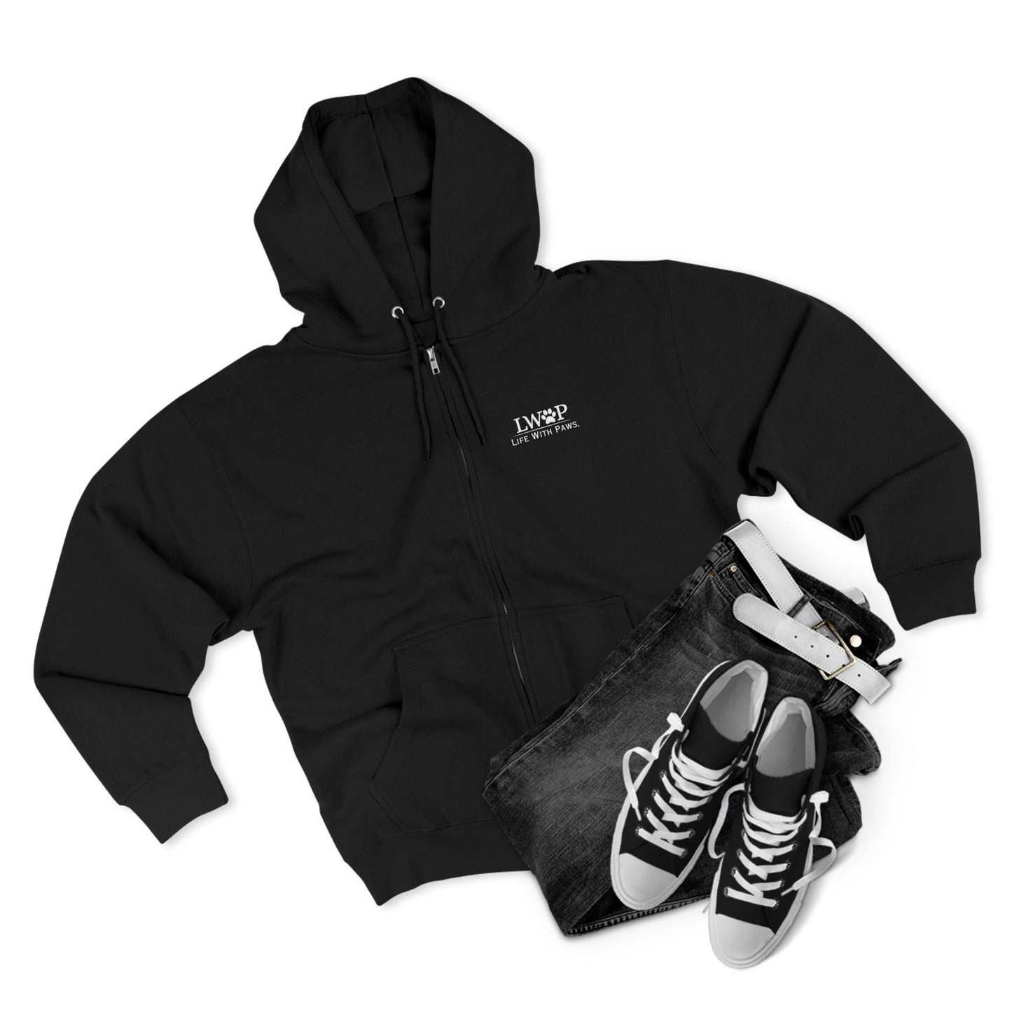 Life With Paws Zip Hoodie – Cozy Dog Grooming Zip-Up for Pet Lovers