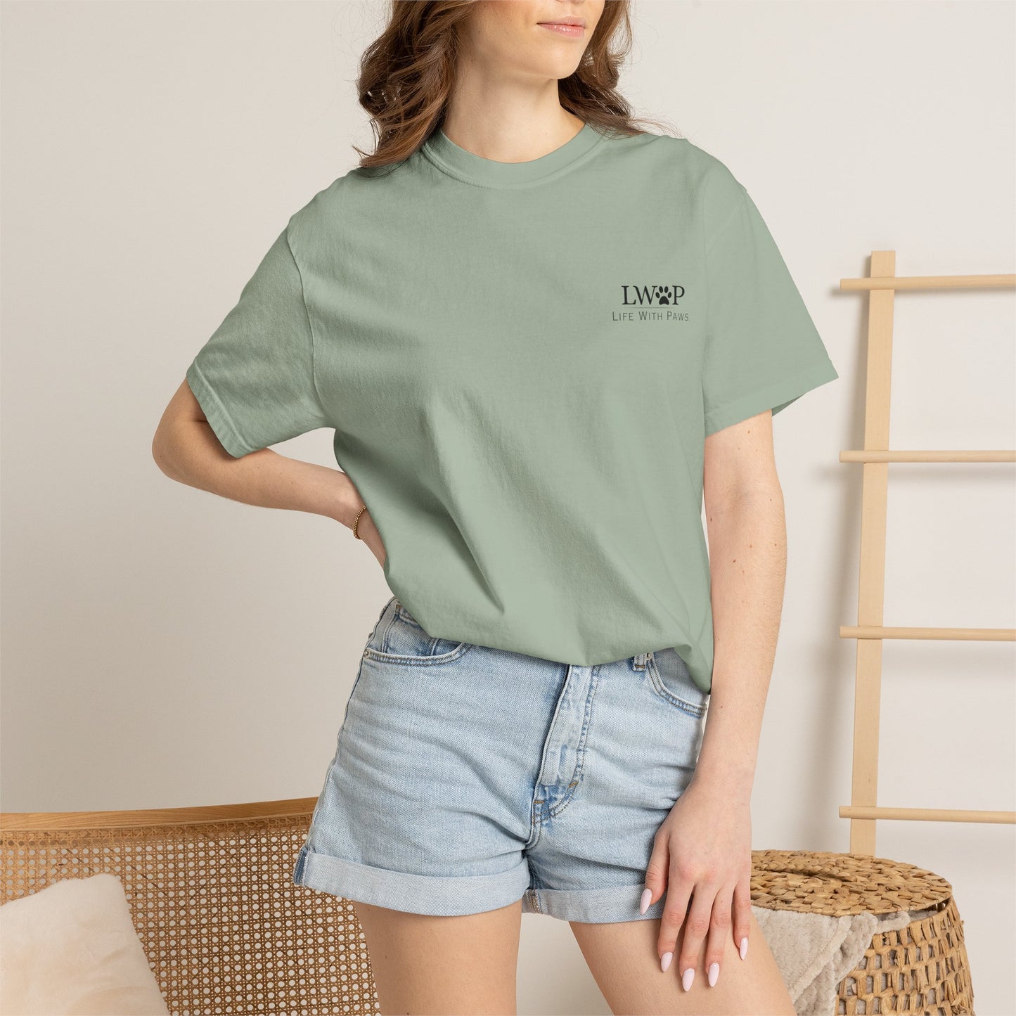Life With Paws Grooming Salon T-Shirt — Logo Tee with Manahawkin NJ & Phone Number