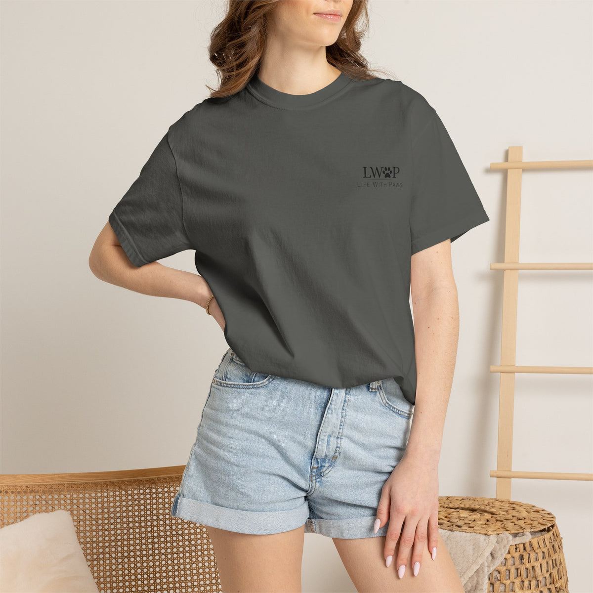 Life With Paws Grooming Salon T-Shirt — Logo Tee with Manahawkin NJ & Phone Number