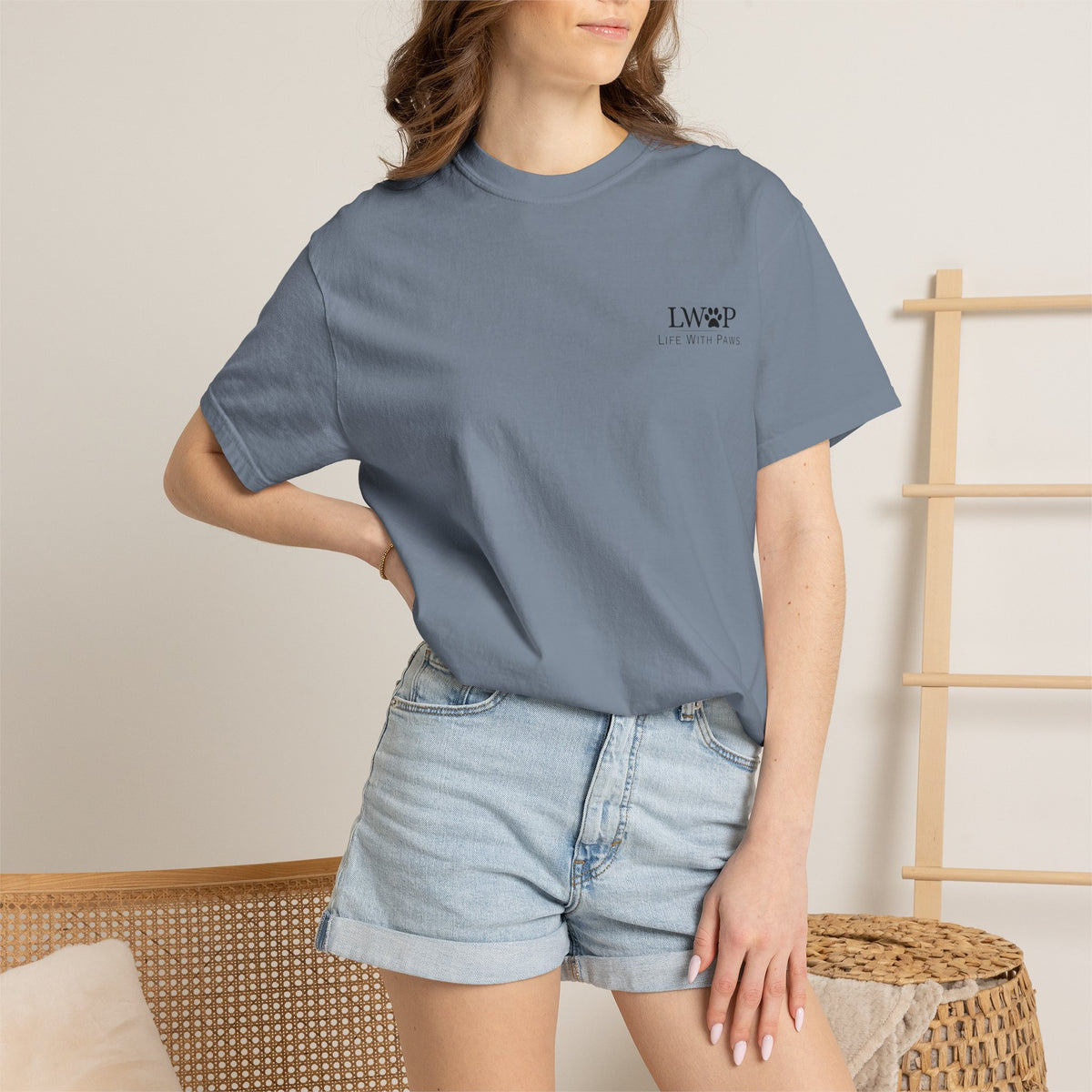 Life With Paws Grooming Salon T-Shirt — Logo Tee with Manahawkin NJ & Phone Number