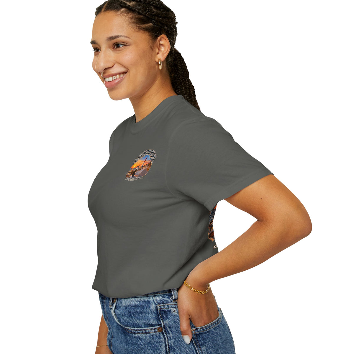 Life With Paws T-Shirt — New Jersey Shore Dog Sunset Tee
