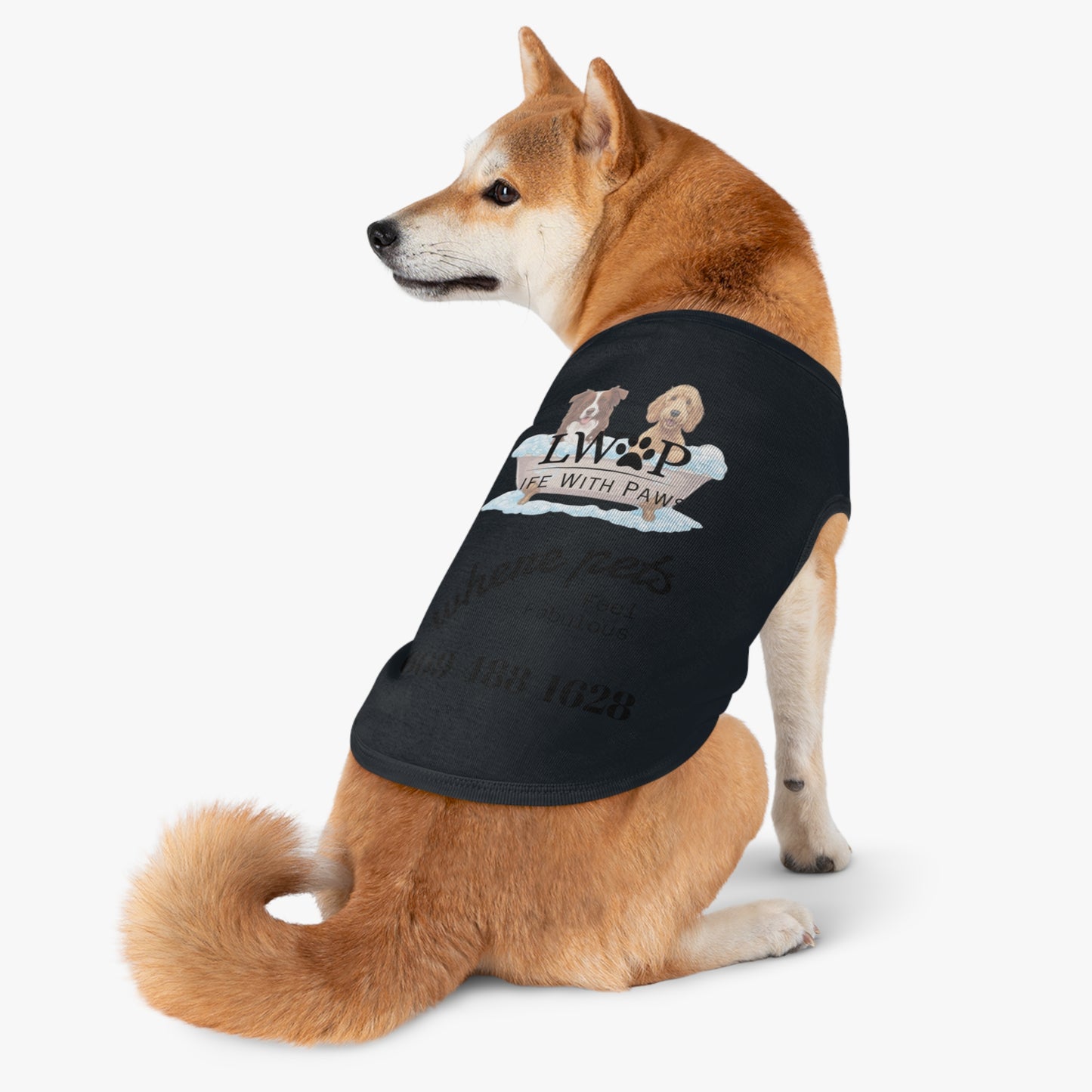 Life With Paws Pet Tank Top – Dog Paw Print Graphic Shirt for Small Dogs