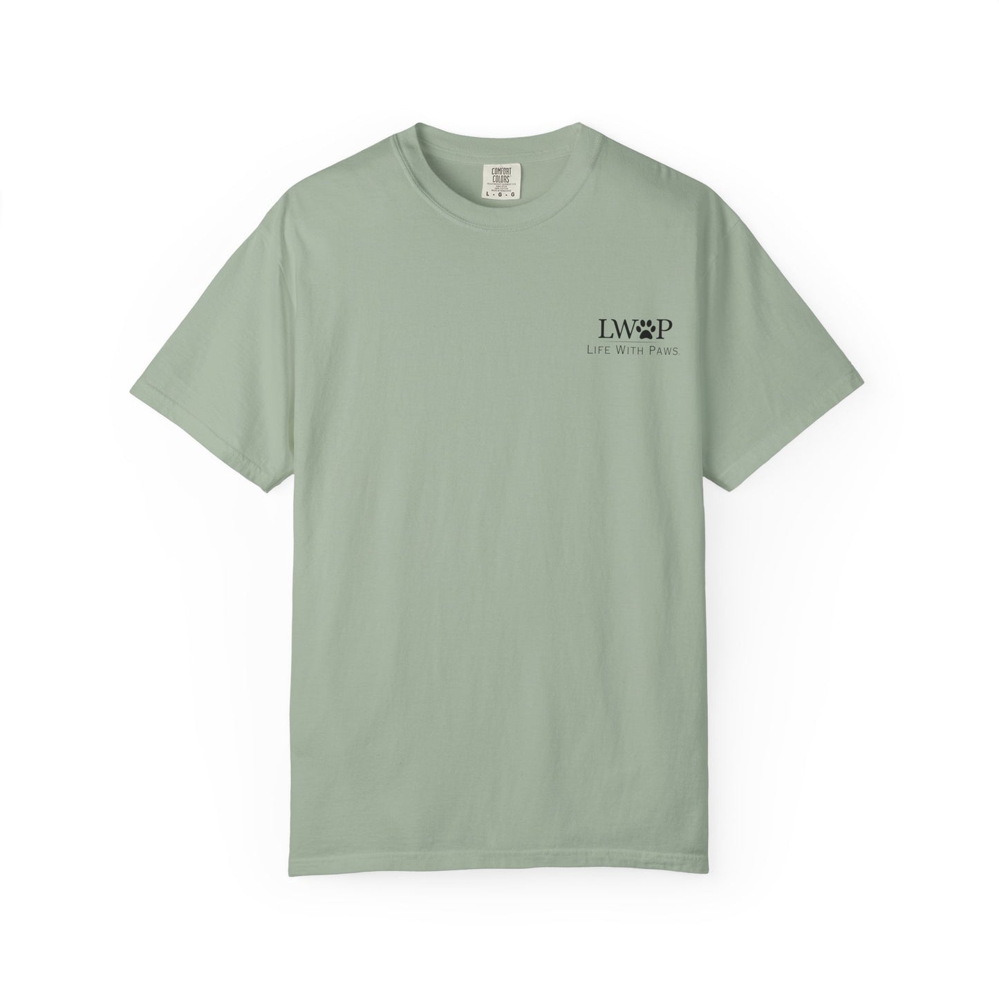 Life With Paws Grooming Salon T-Shirt — Logo Tee with Manahawkin NJ & Phone Number