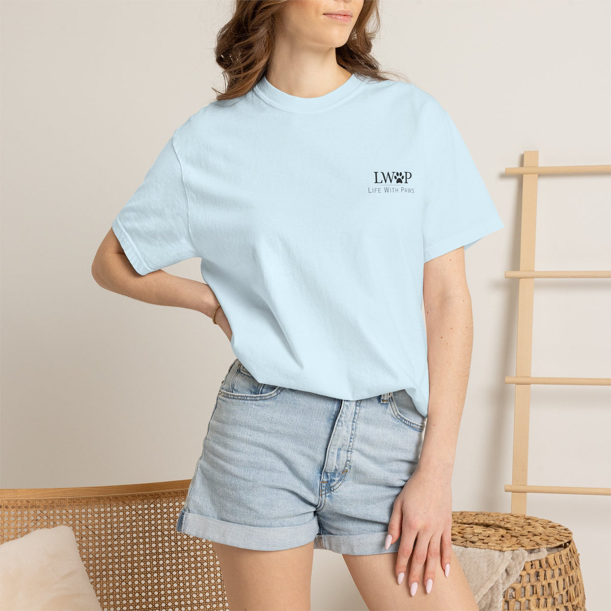 Life With Paws Grooming Salon T-Shirt — Logo Tee with Manahawkin NJ & Phone Number