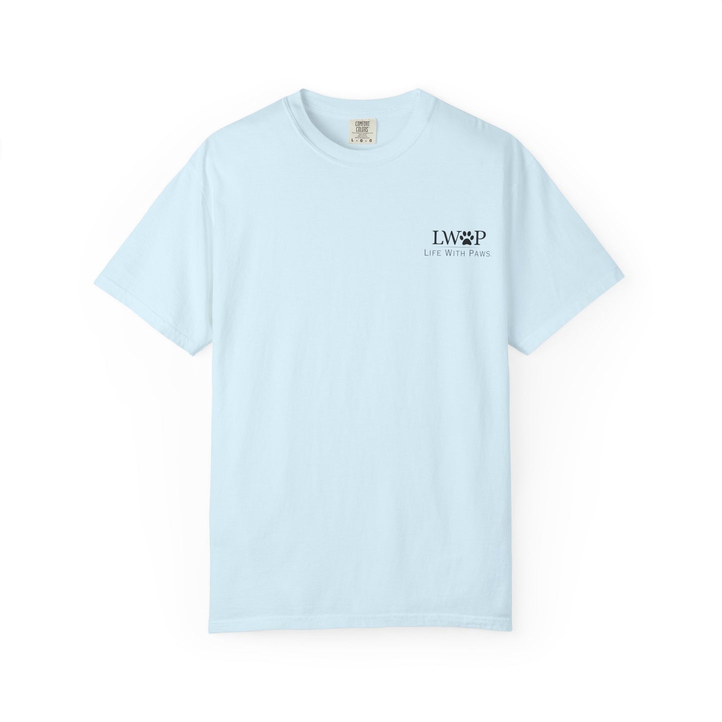 Life With Paws Grooming Salon T-Shirt — Logo Tee with Manahawkin NJ & Phone Number