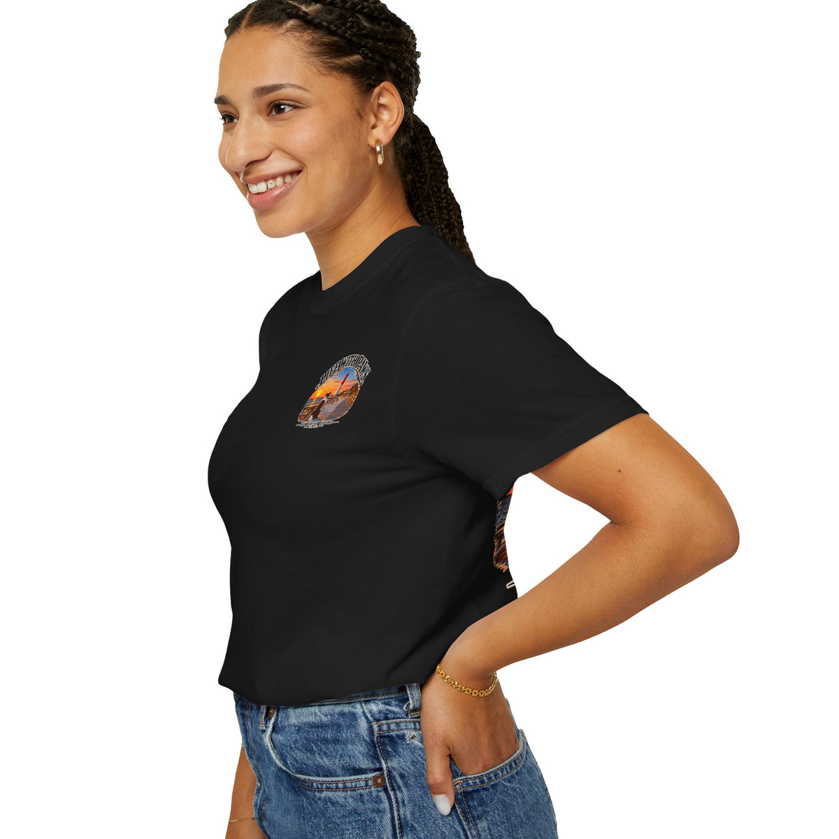 Life With Paws T-Shirt — New Jersey Shore Dog Sunset Tee